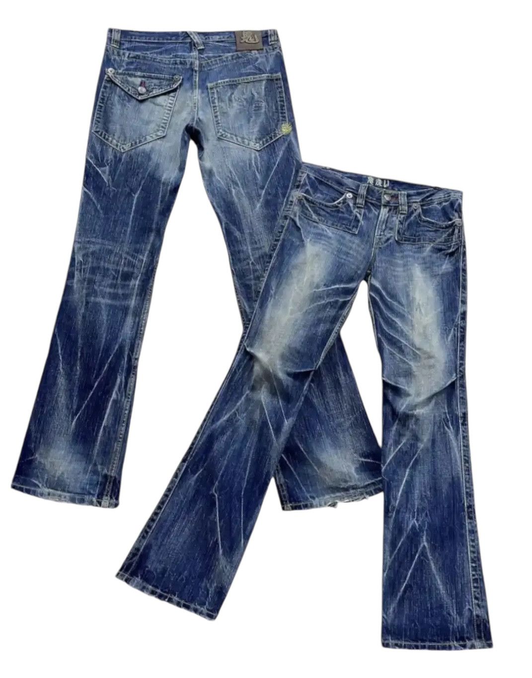 Onia VTG FLARE🔥ONIARAI Clawmark Whisker Distressed Blue Denim Size US 32 / EU 48 - 1 Thumbnail