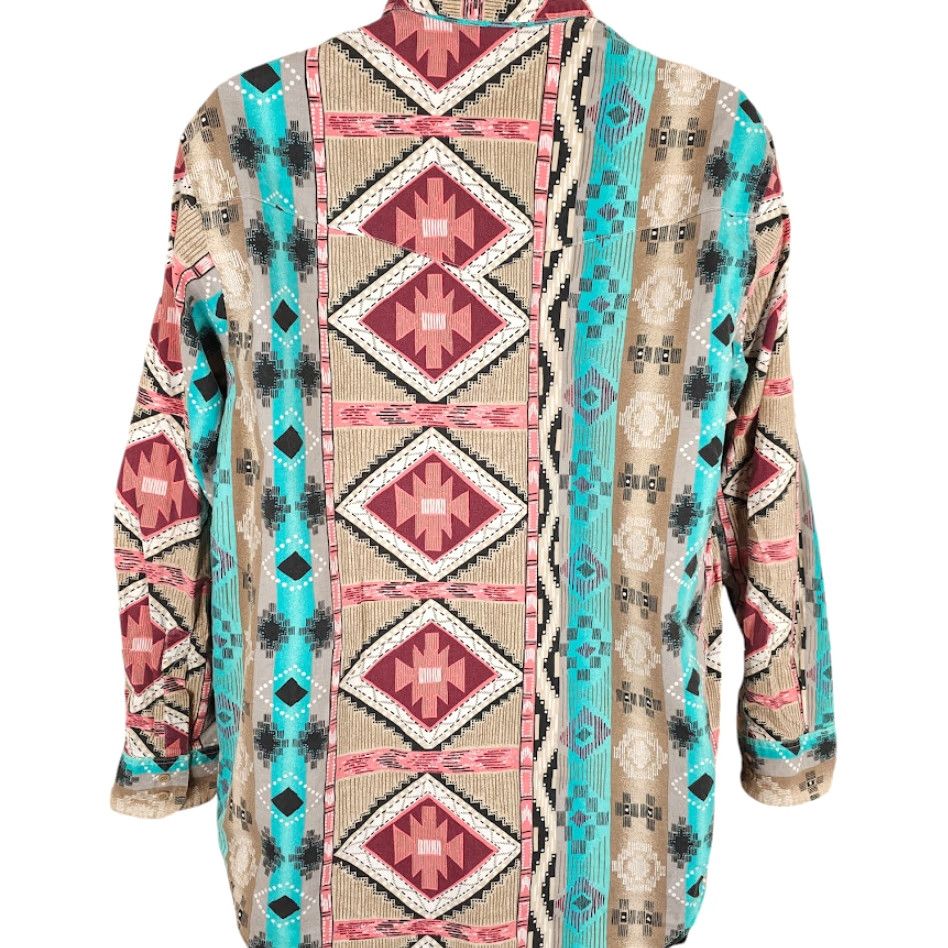 Wrangler VINTAGE Frontier Series Western Shirt Mens Size Large Southwestern Cowboy Wrangler Size US L / EU 52-54 / 3 - 5 Thumbnail