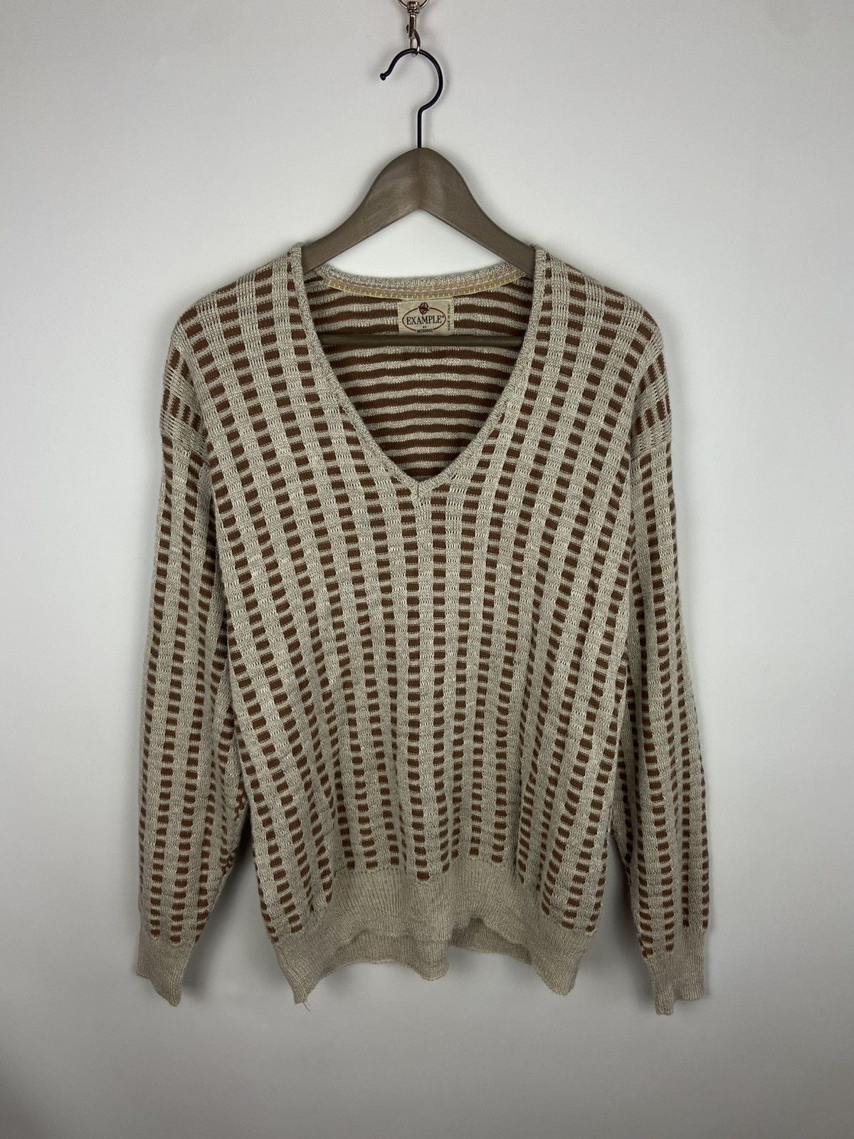 Vintage Example by Missoni Men's V-Neck Long Sleeve Sweater