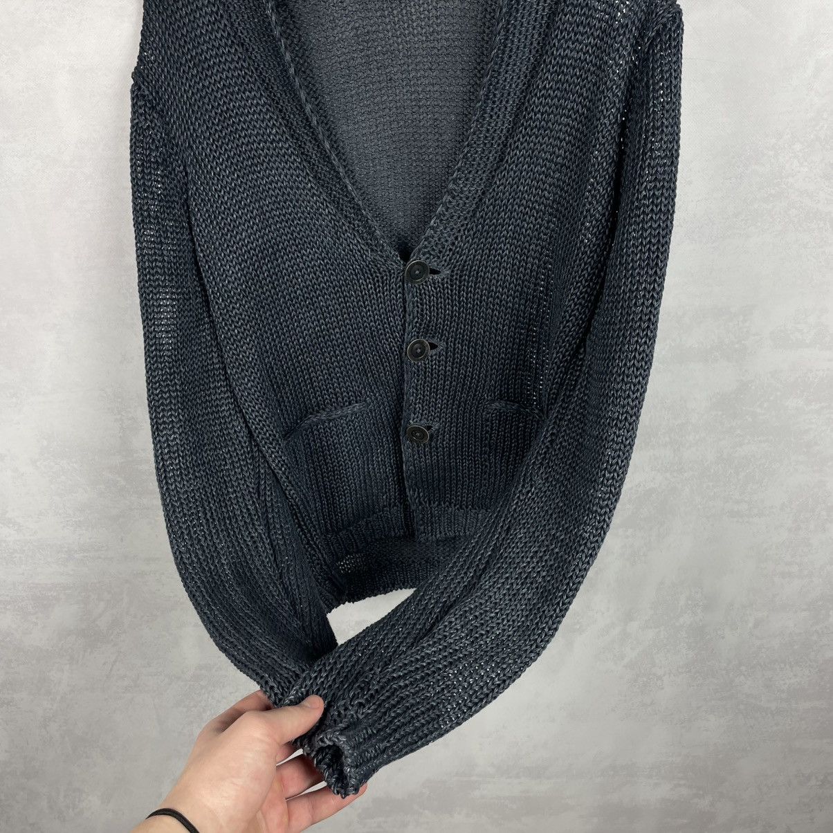 Iris von Arnim Iris Von Arnim Uomo Men’s Net Knit Linen Cardigan Sweater Size US S / EU 44-46 / 1 - 15 Thumbnail
