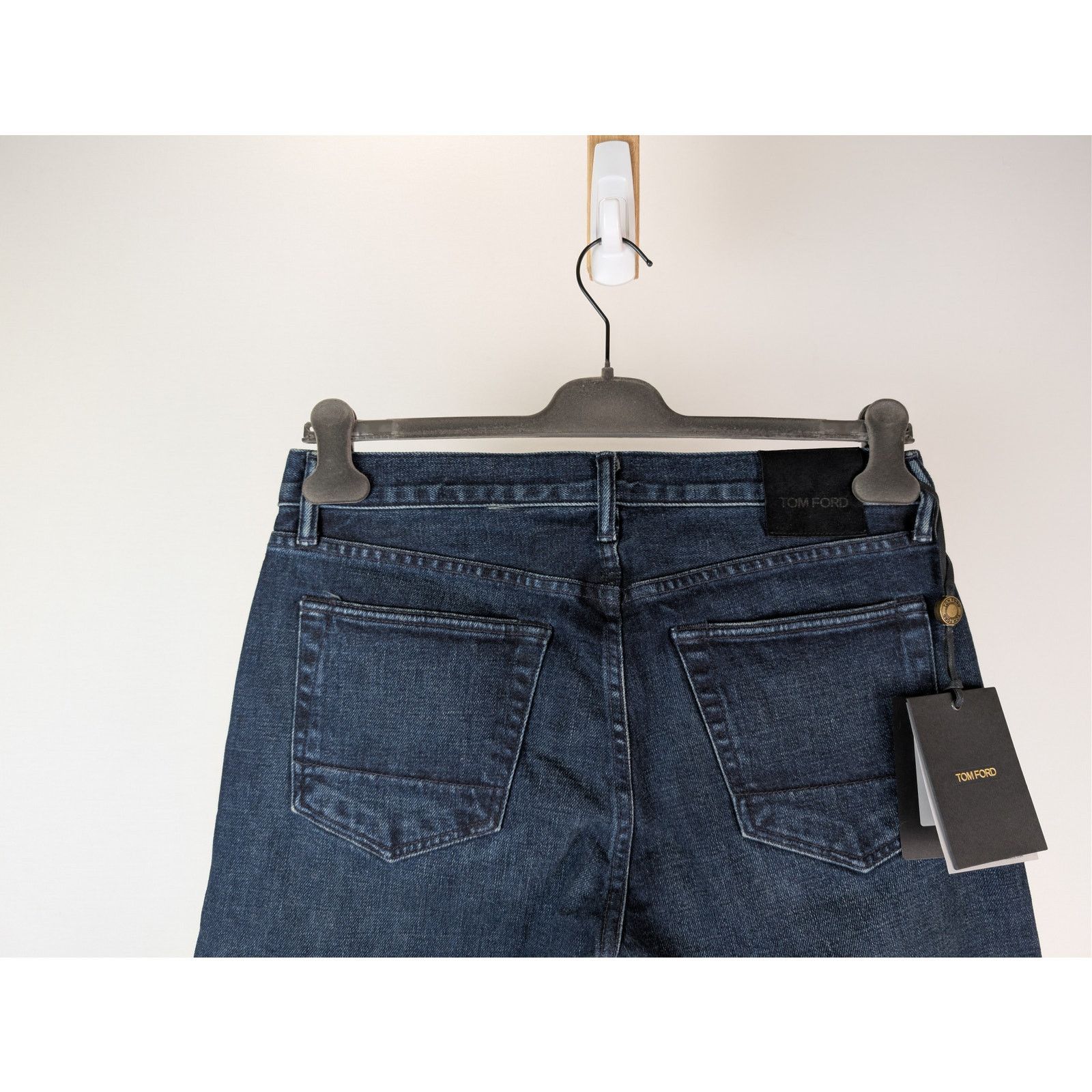 Tom Ford o1rshd1 Q:3 / Slim Fit Denim Jeans in Navy Blue 36 Size US 36 / EU 52 - 12 Thumbnail