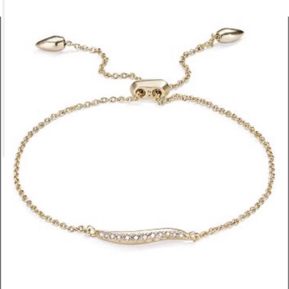 Kendra Scott Kendra Scott Jemmina Gold Chain Crystal Wave Bar Bracelet Size ONE SIZE - 1 Thumbnail
