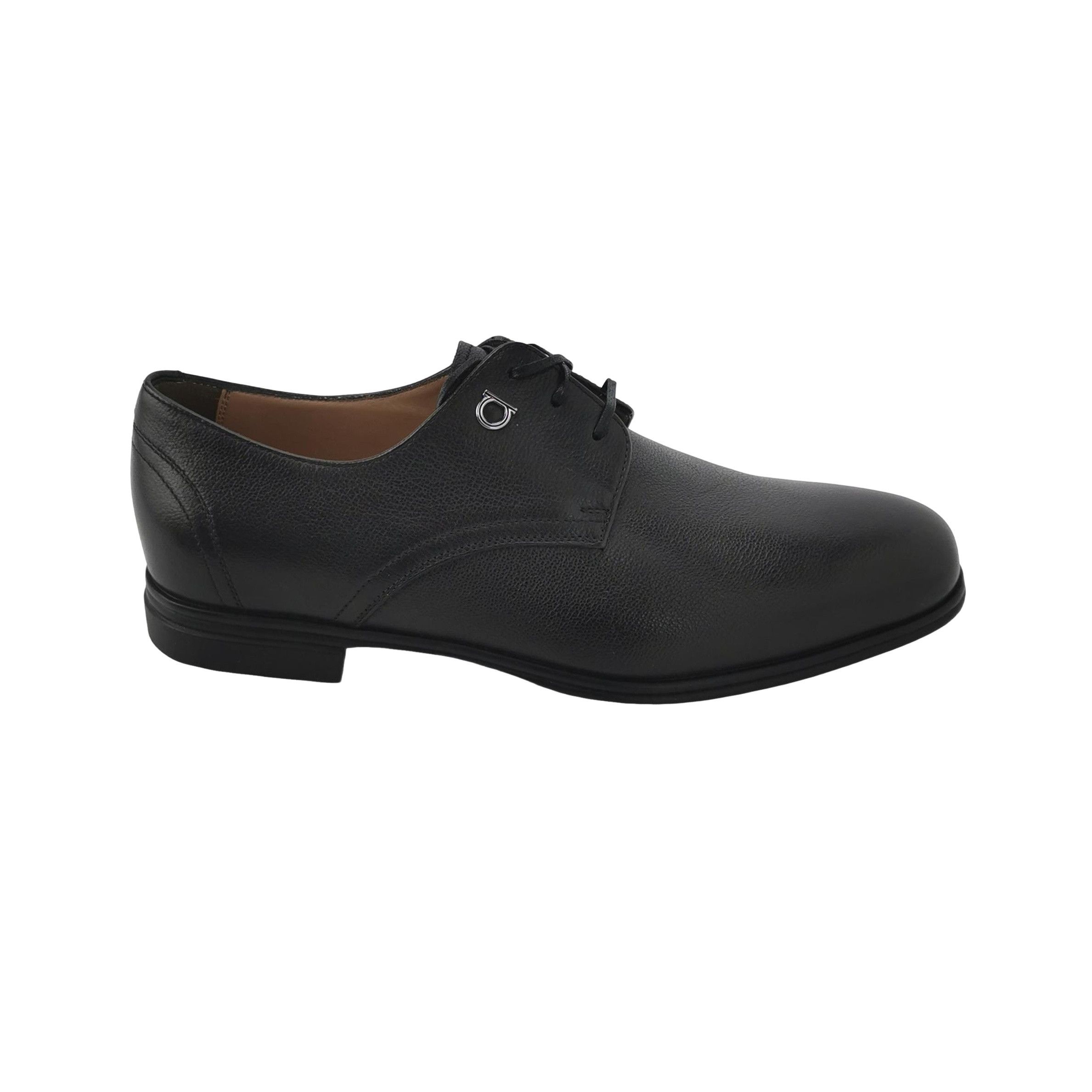 Salvatore Ferragamo Salvatore Ferragamo Leather Logo Derby Shoes 39.5 Size US 6 / EU 39 - 1 Thumbnail
