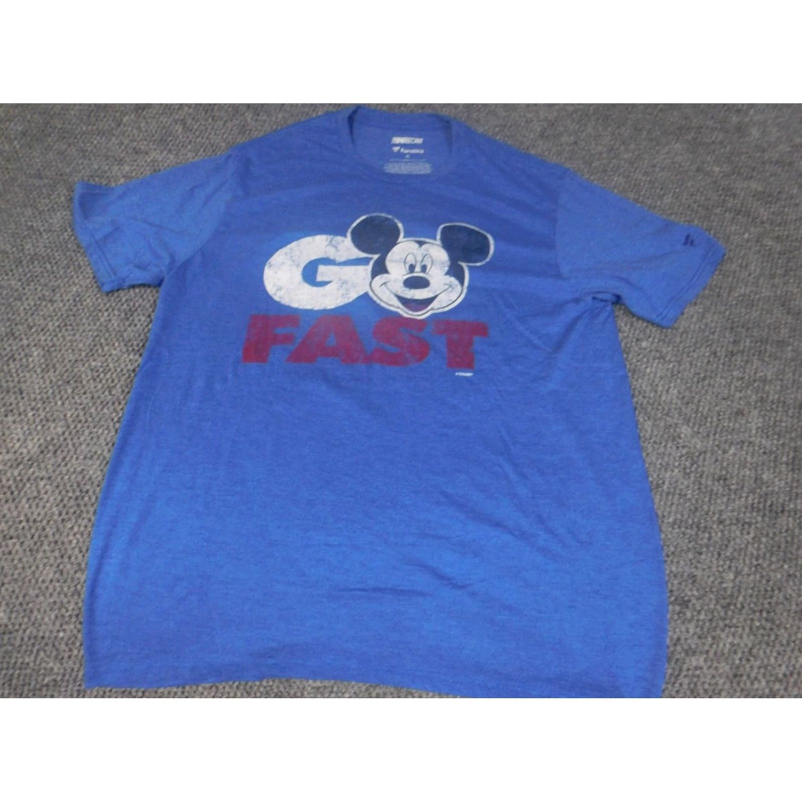 Vintage Fanatics Mickey Mouse Shirt Mens XL Blue Crew Neck Short Sleeve Cotton T-Shirt Logo Beach American 80s? Size US XL / EU 56 / 4 - 2 Thumbnail