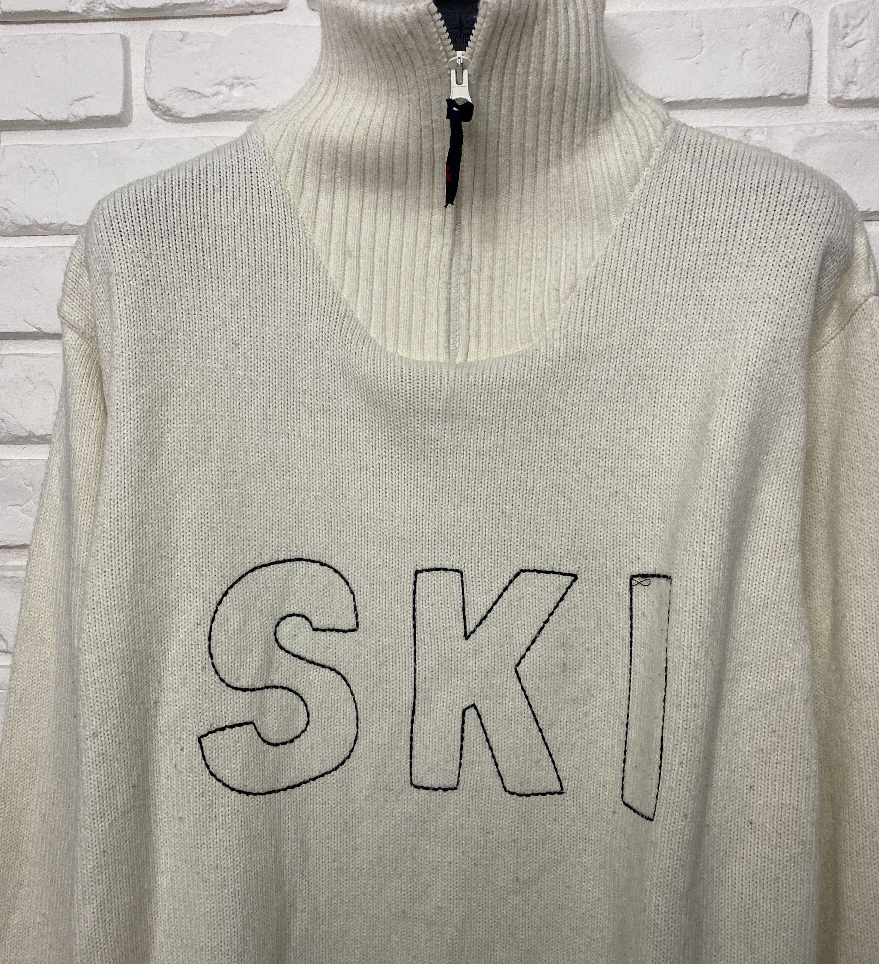 Dolce & Gabbana 90s Dolce&Gabbana D&G Wool Sweater Ski 1/4Zip Size L Size US L / EU 52-54 / 3 - 2 Thumbnail