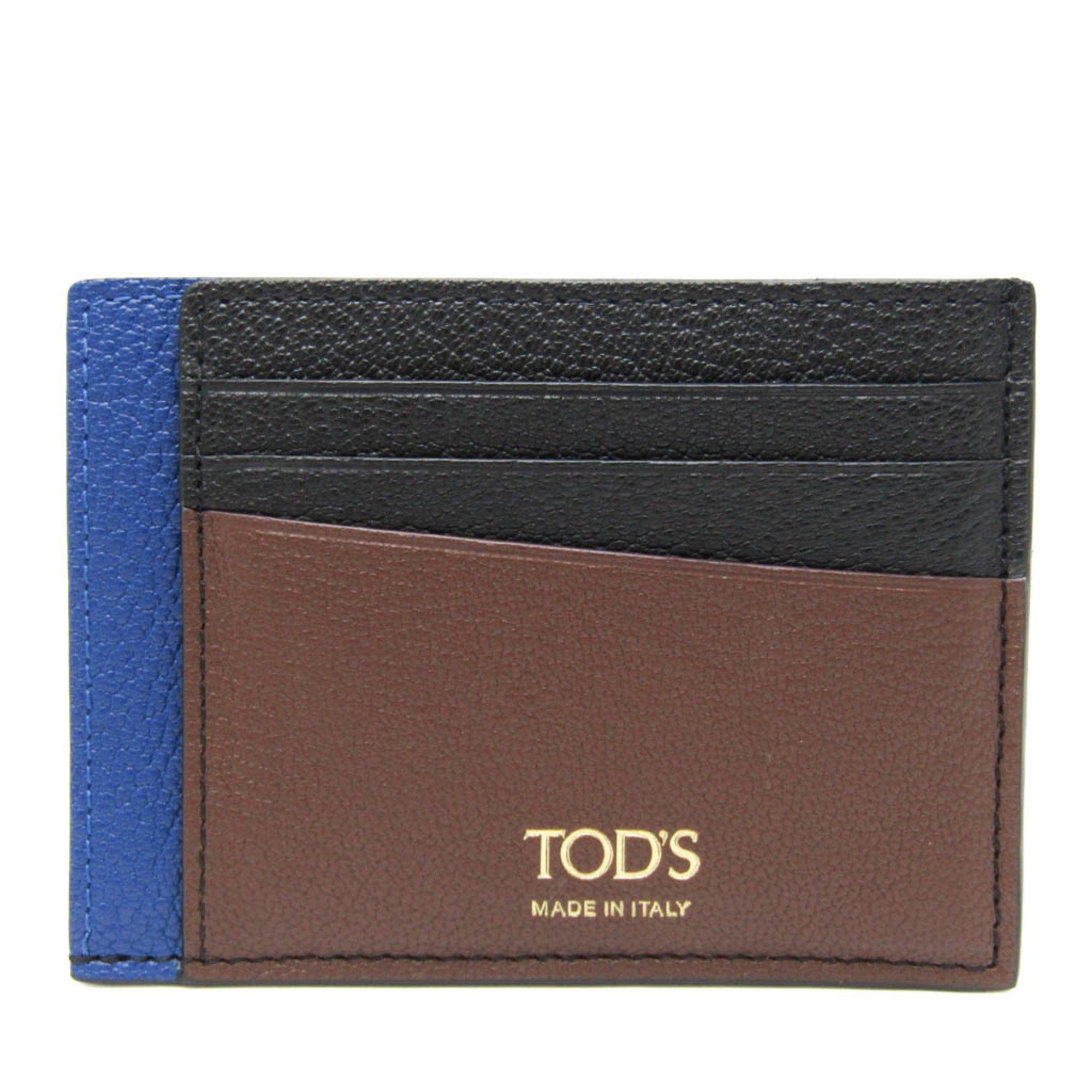 image of Tods Tod's Credit Xaumore72L0S4K6O02 Leather Card Case Black,brown,royal Blue, Women's