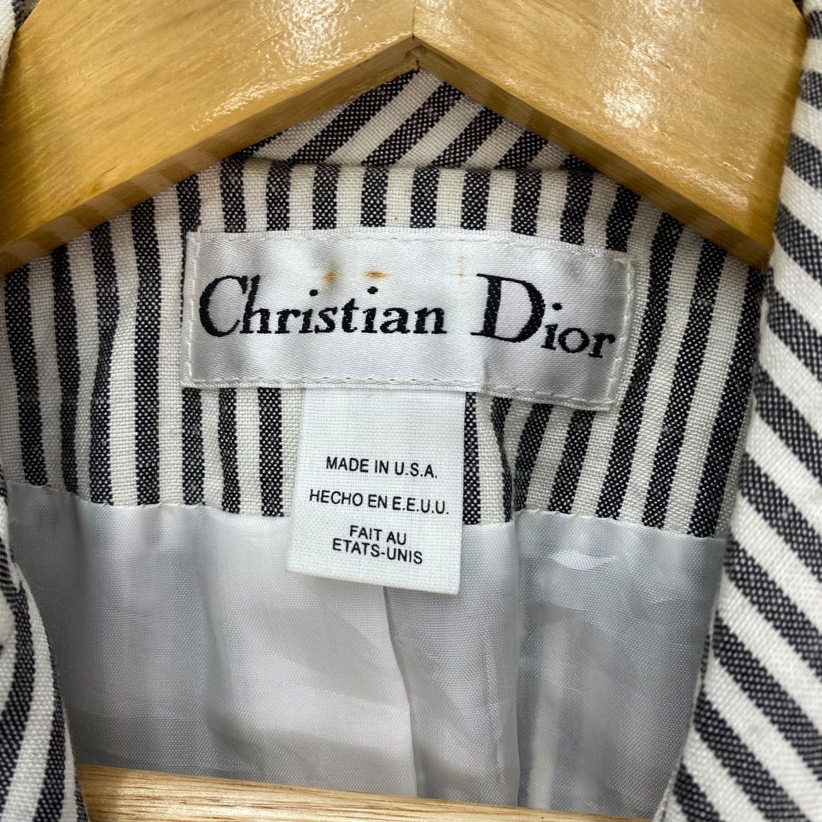 Christian Dior Monsieur 🔥Vintage Cristian Dior Stripes Single BUtton Shirt Jacket Size M / US 6-8 / IT 42-44 - 4 Thumbnail