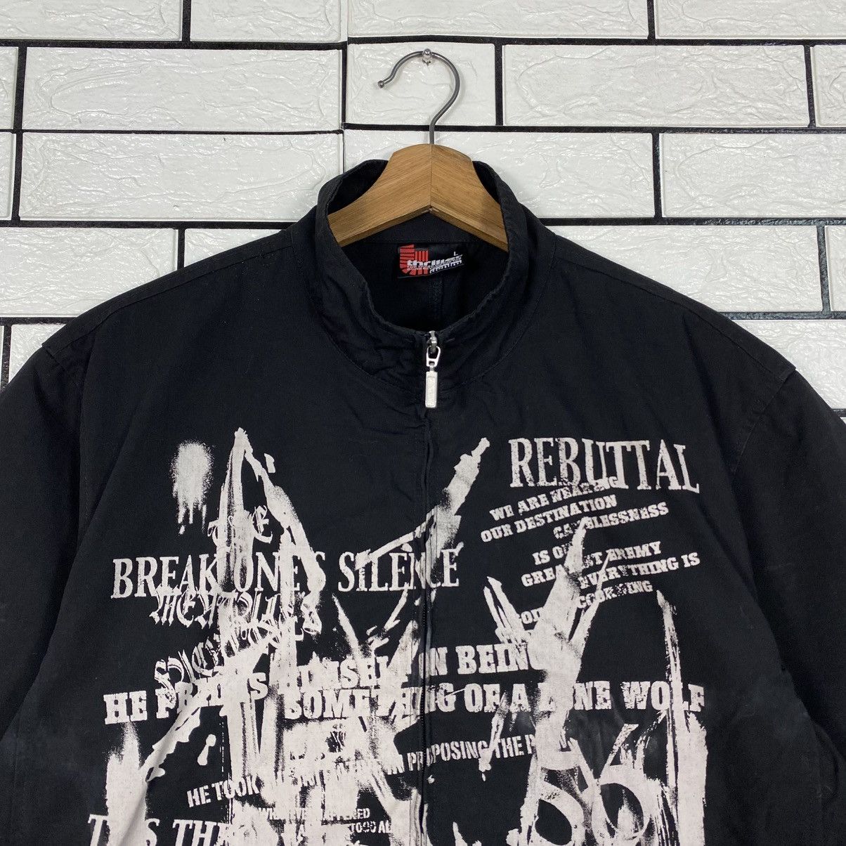 Japanese Brand 📌 Thriller Denim Vintage Bowling Shirt Punk Design Over Size US L / EU 52-54 / 3 - 4 Thumbnail