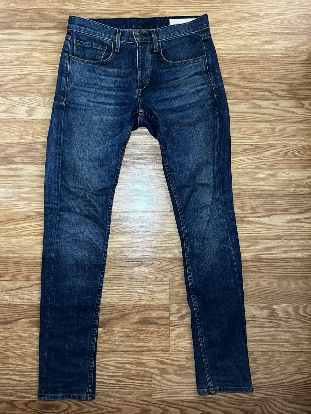 Rag & Bone Fit 1 Extra Slim Medium Wash Navy Denim Size US 28 / EU 44 - 1 Thumbnail