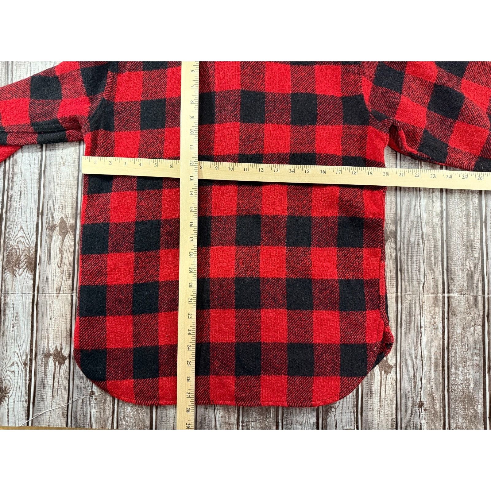 Other 5 Five Brother wool blend Plaid Flannel Shirt red black Unio Size US M / EU 48-50 / 2 - 3 Thumbnail