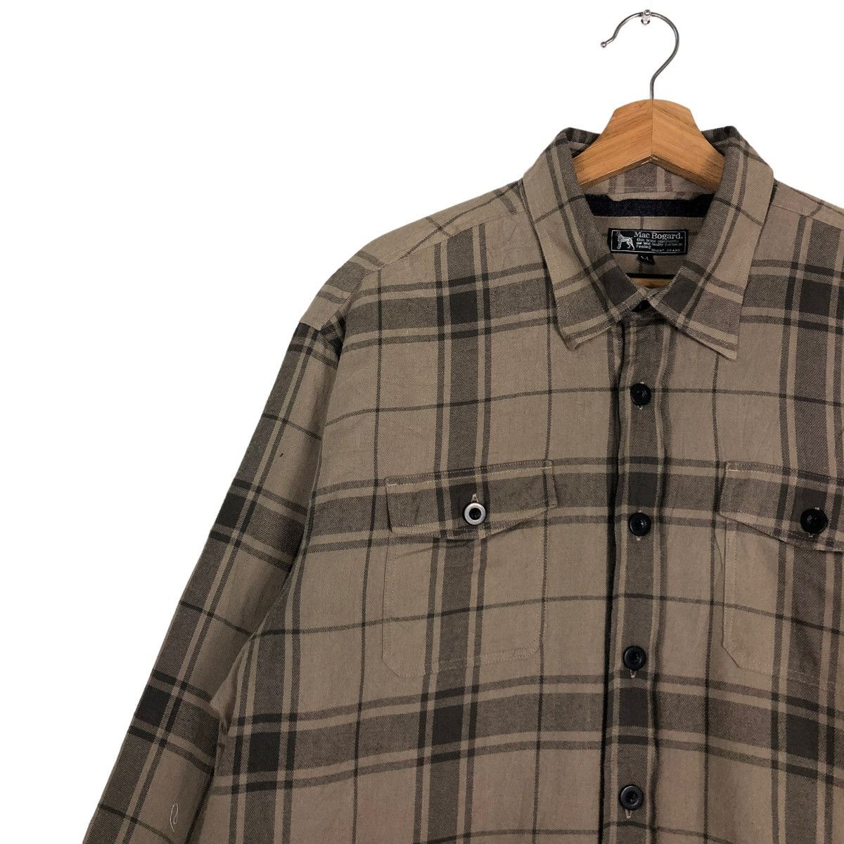 Flannel 🔥VINTAGE FLANNEL SHIRT JACKET WORK MAC BOGARD TARTAN DESIGN Size US L / EU 52-54 / 3 - 7 Thumbnail