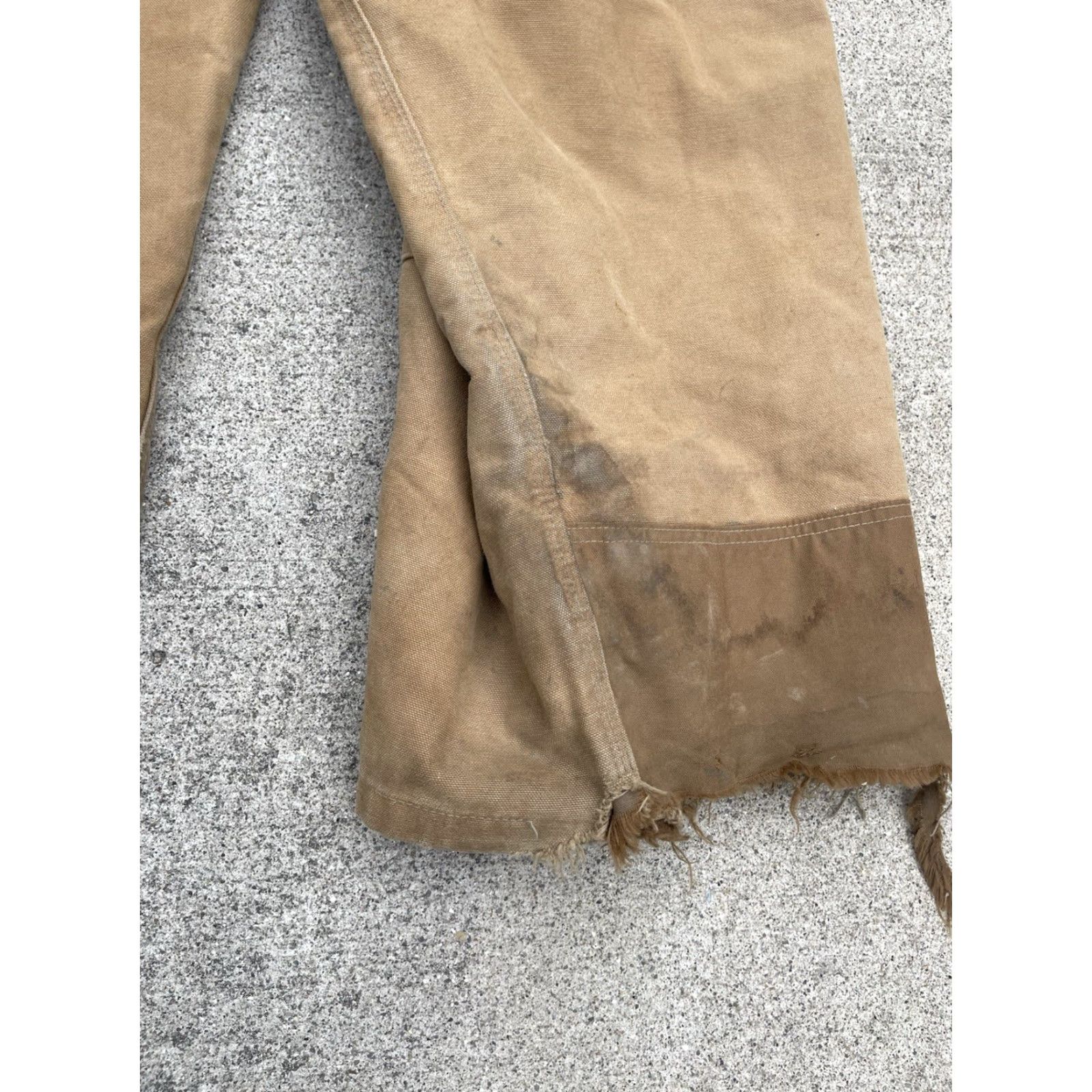 Carhartt VINTAGE Carhartt Overalls Mens 48x30 Brown Canvas Double Knee Workwear B41-BRN Pants 90s Grunge USA Mens Size US 32 / EU 48 - 4 Thumbnail