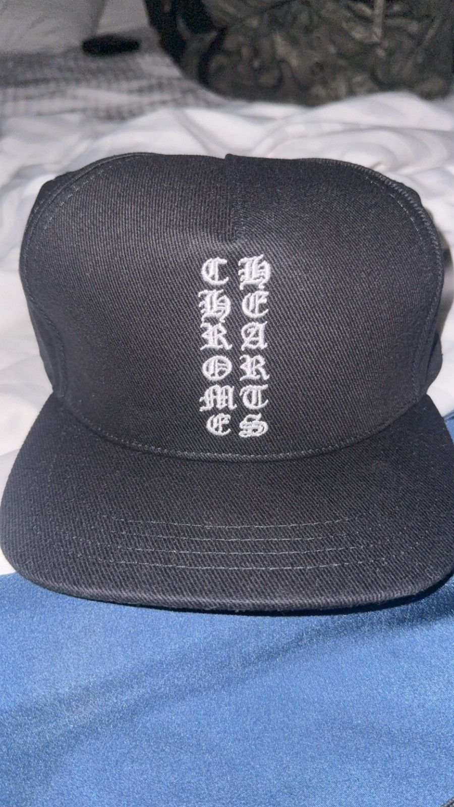 Chrome Hearts Chrome Hearts Vertical Logo Baseball Hat Size ONE SIZE - 1 Thumbnail