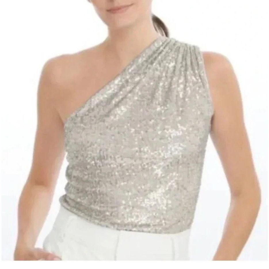 Generation Love NWT Generation Love Tina Sequin Top Argento size XS Size XS / US 0-2 / IT 36-38 - 1 Thumbnail