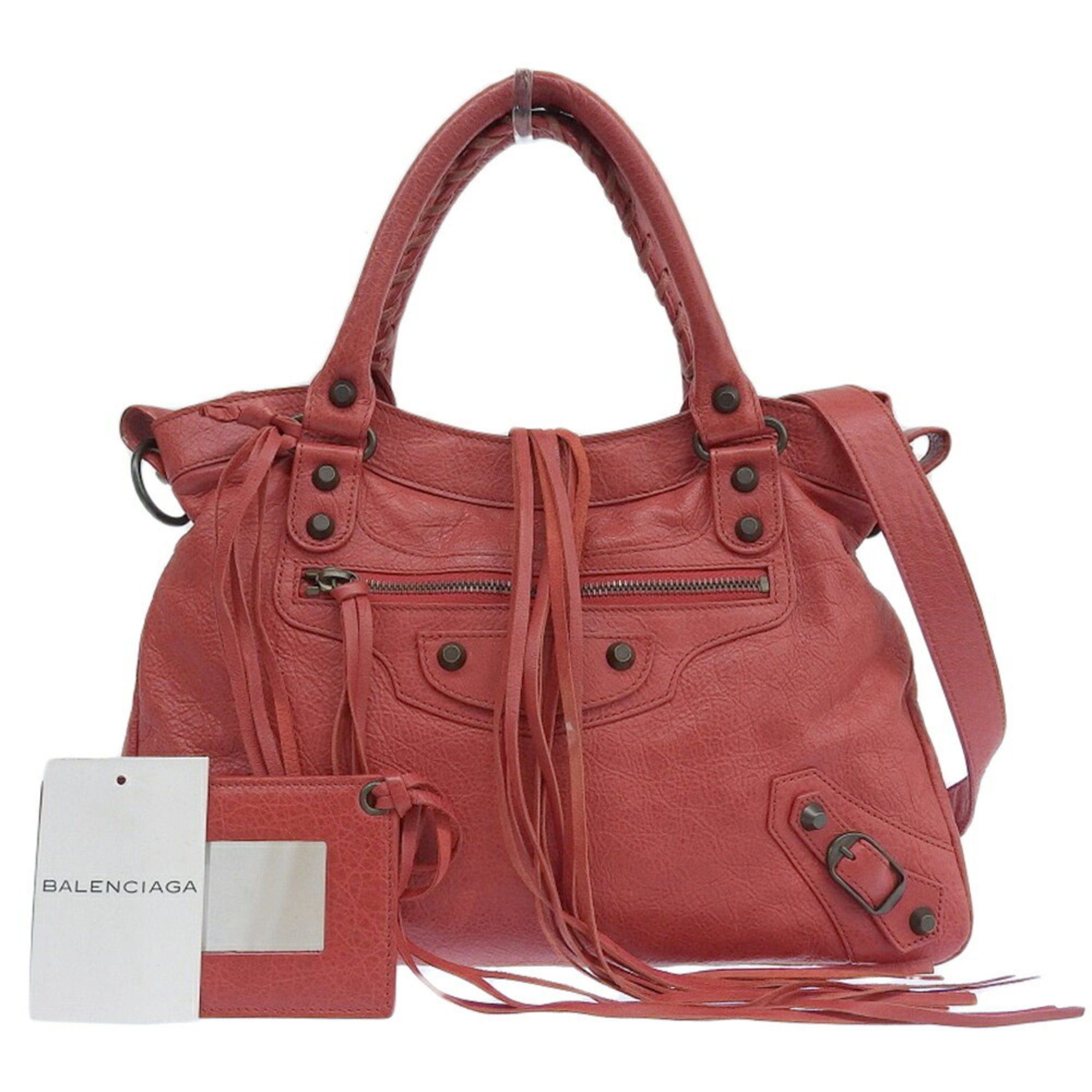 image of Balenciaga The Town Classic Velo Handbag Shoulder Red 240579 6480 527147, Women's