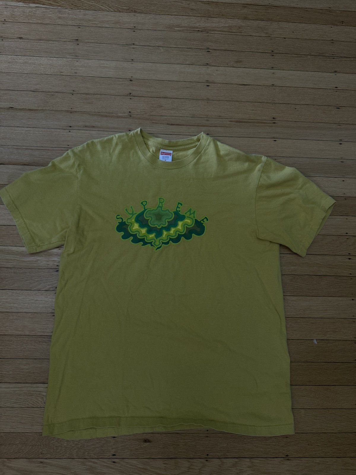 Supreme Supreme Cloud Tee Acid Yellow. Size US M / EU 48-50 / 2 - 1 Thumbnail