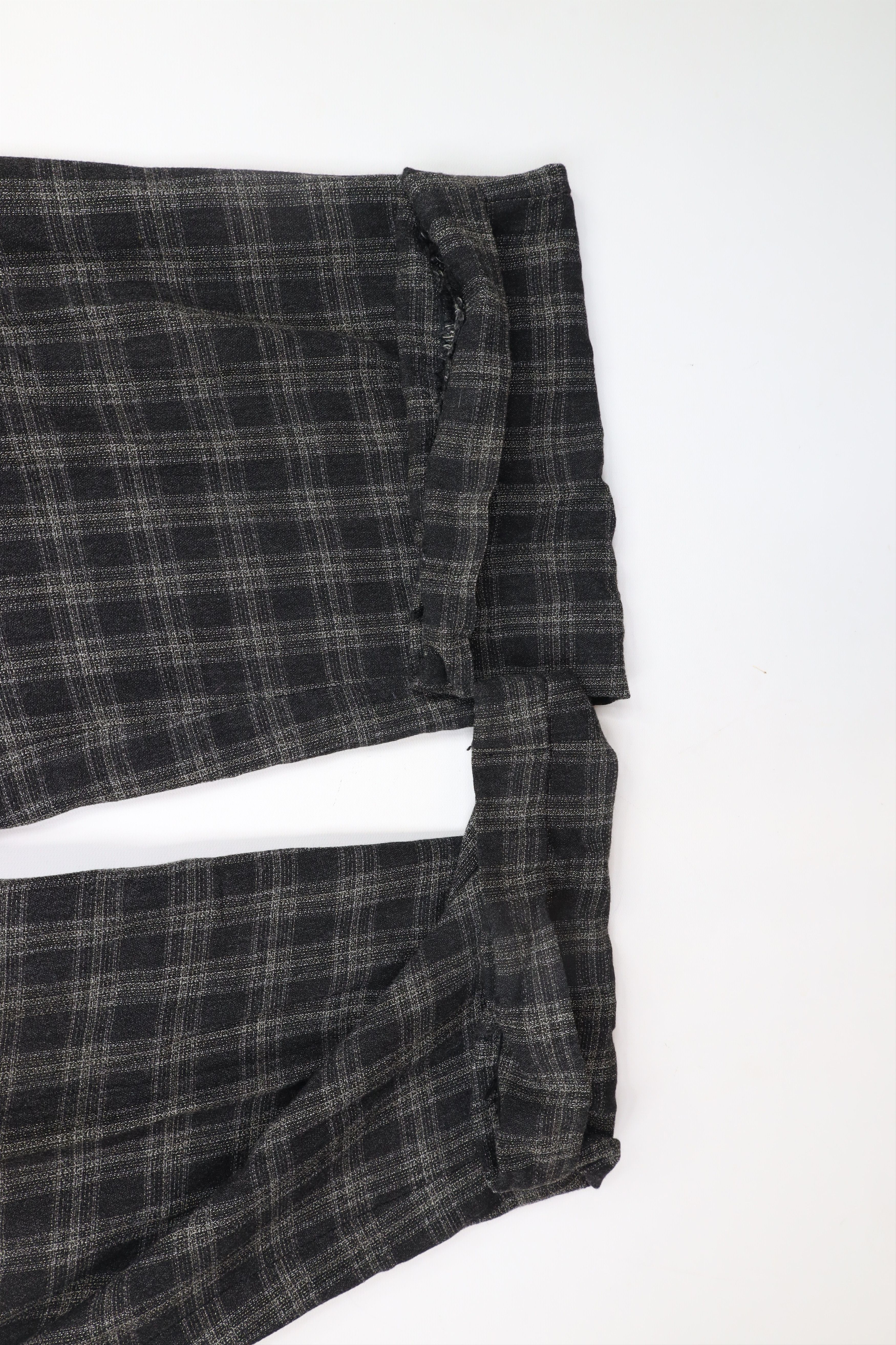Vintage Vintage 90s Streetwear Wool Pleated Cuffed Wide Leg Pants Size US 36 / EU 52 - 5 Thumbnail