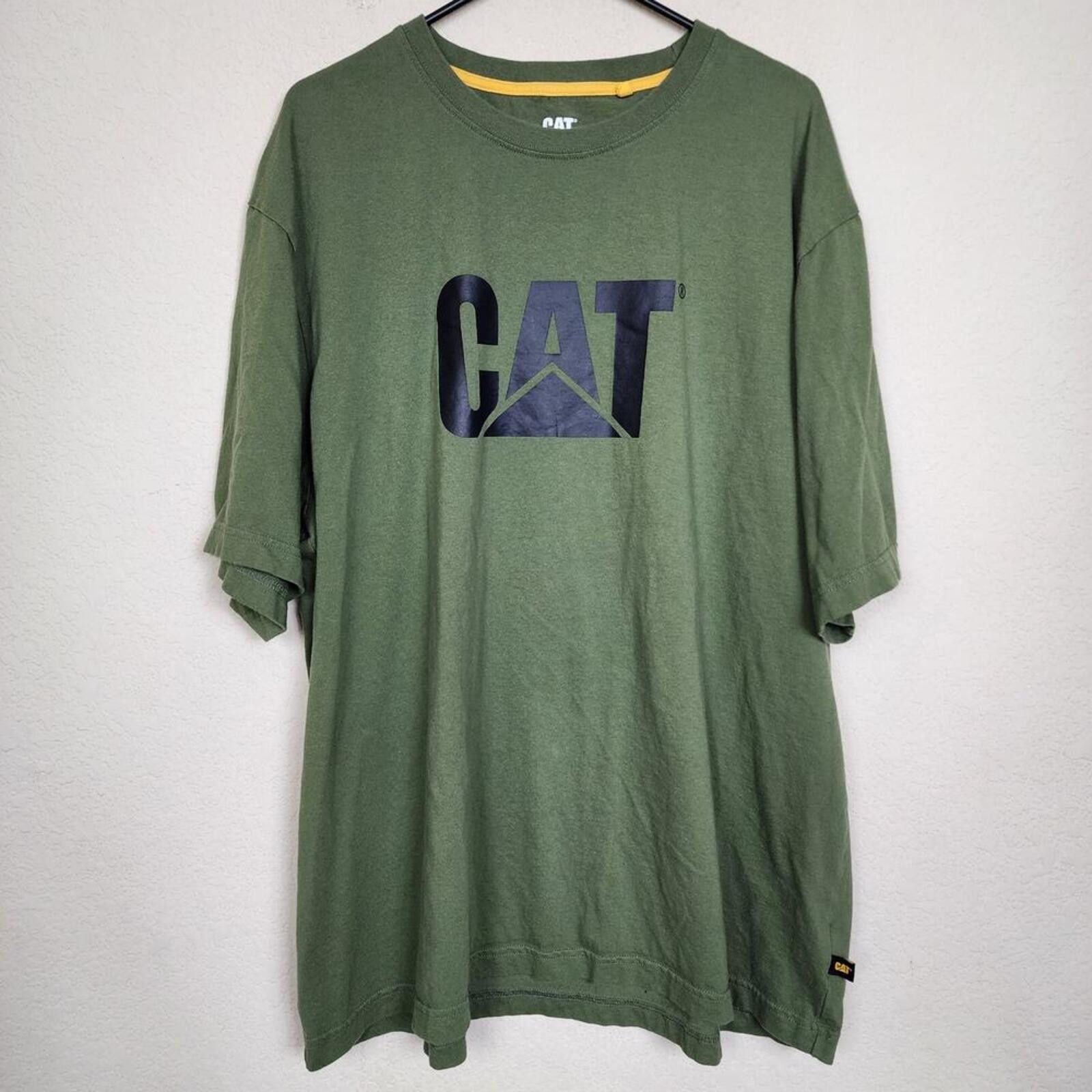 Caterpillar CAT XXL Green Tee Shirt Size US XXL / EU 58 / 5 - 1 Thumbnail