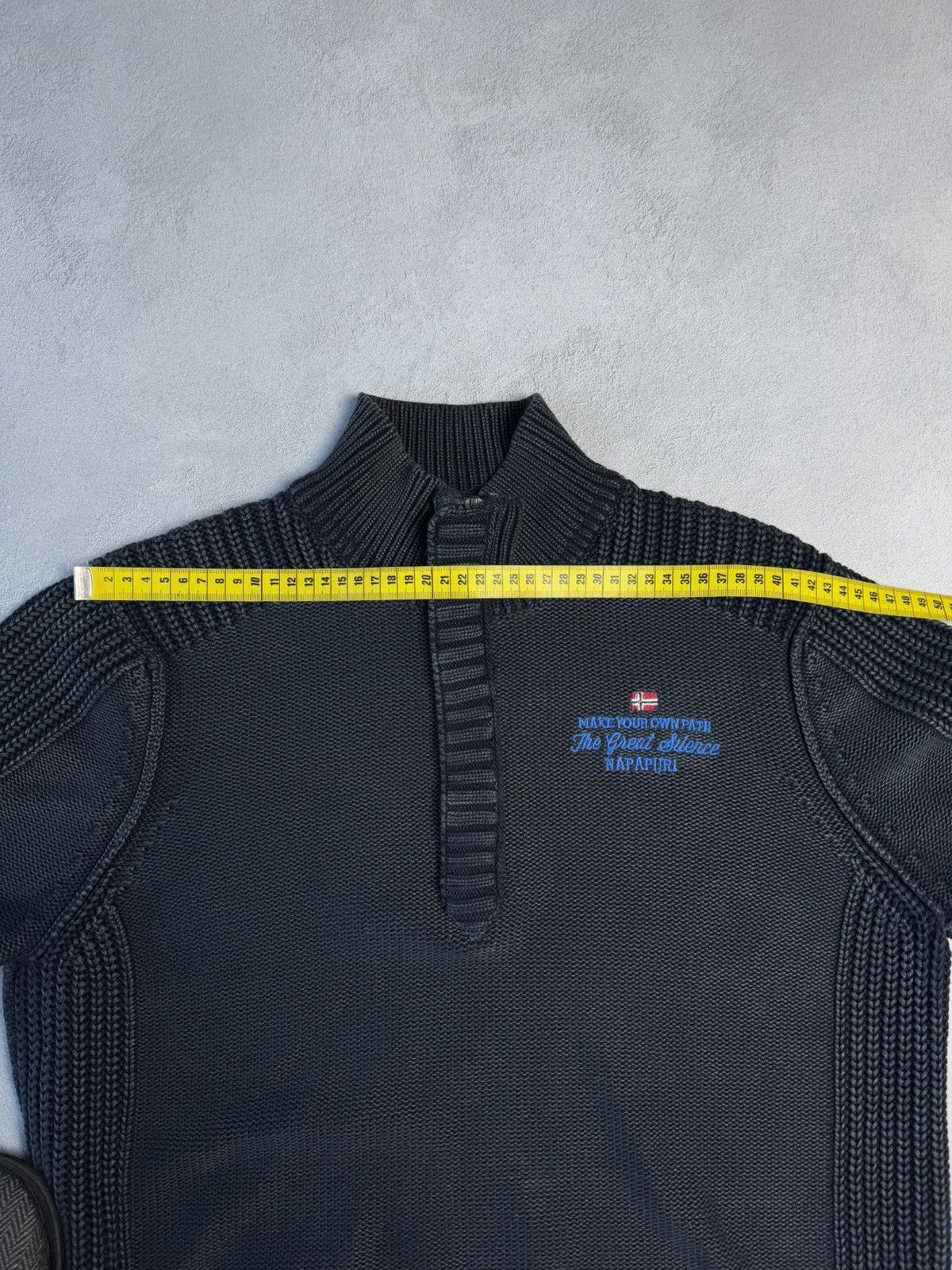 Napapijri Napapijri Geometric 1/4 Zip Knit Sweater Y2K Size US M / EU 48-50 / 2 - 13 Thumbnail