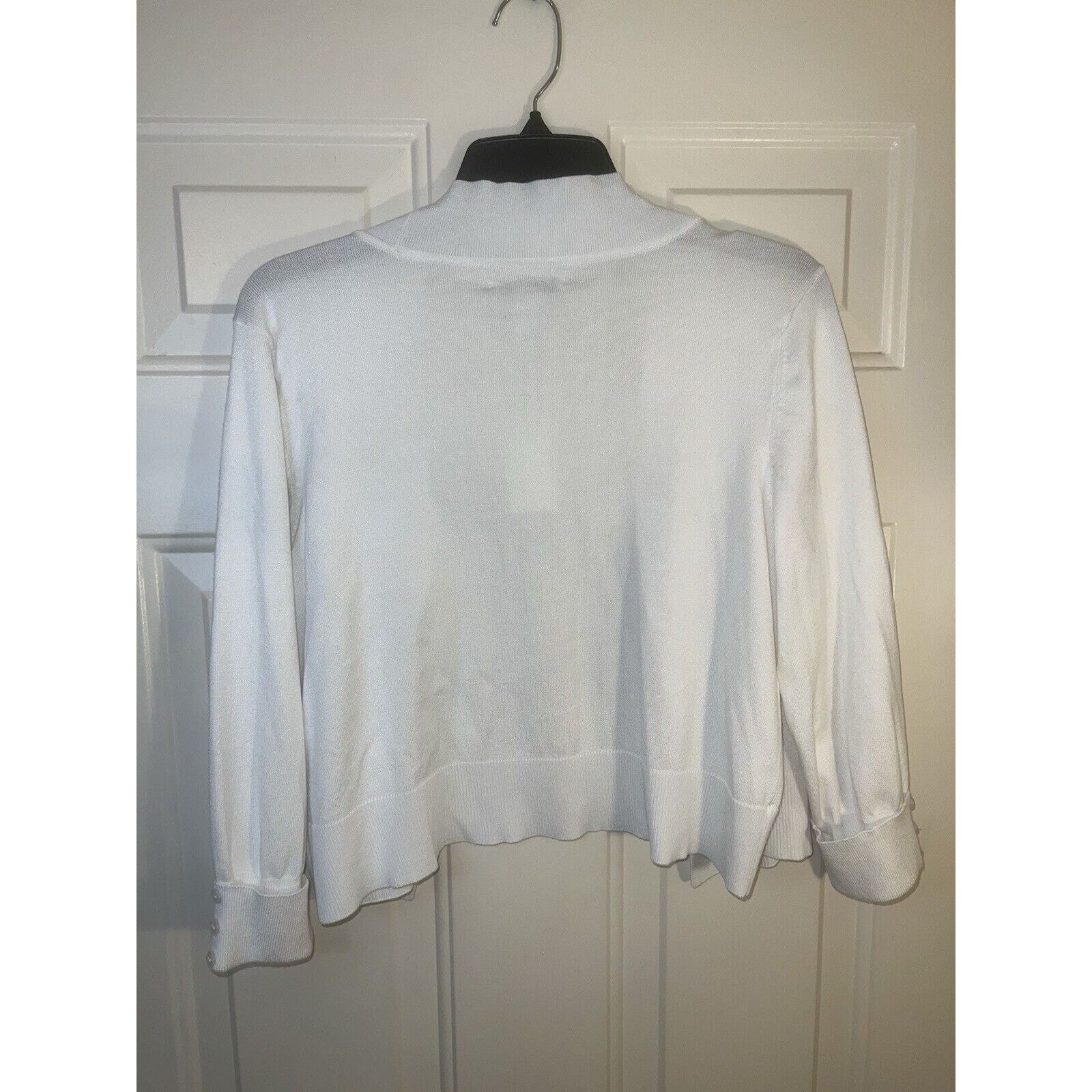 Other Christopher CJ Shirt Shrug Cardigan Sweater Large White Size L / US 10 / IT 46 - 7 Thumbnail