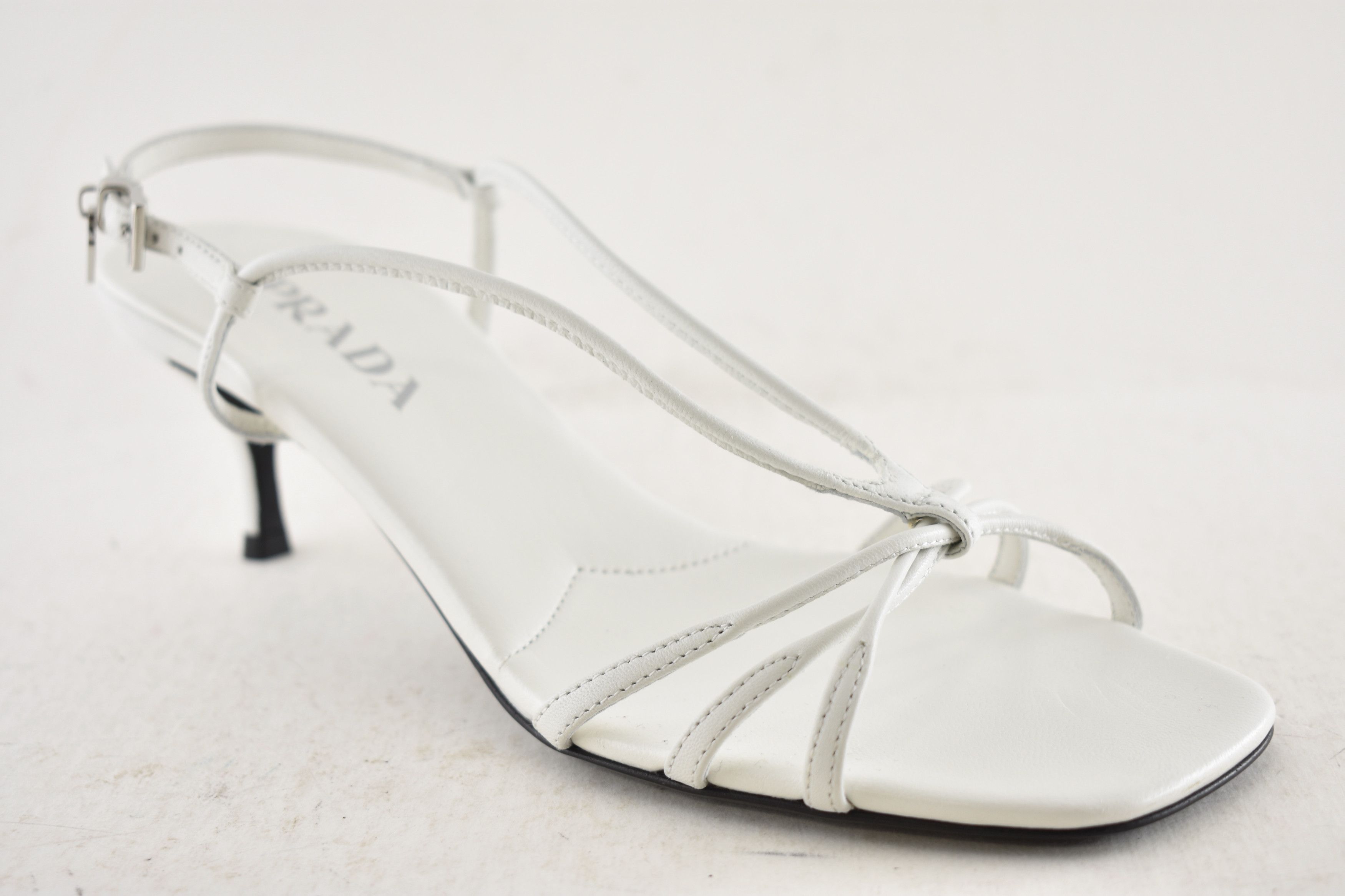 Prada Prada Capretto Strappy 55mm Sandal Mule Kitten Heel 41 Size US 11 / IT 41 - 6 Thumbnail
