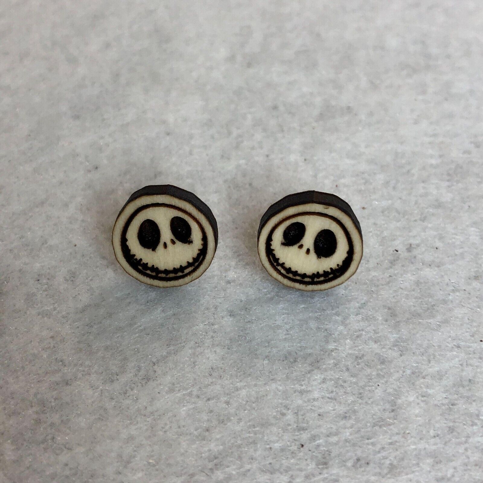 Disney Jack Skellington Wood Stud Earrings Size ONE SIZE - 2 Thumbnail