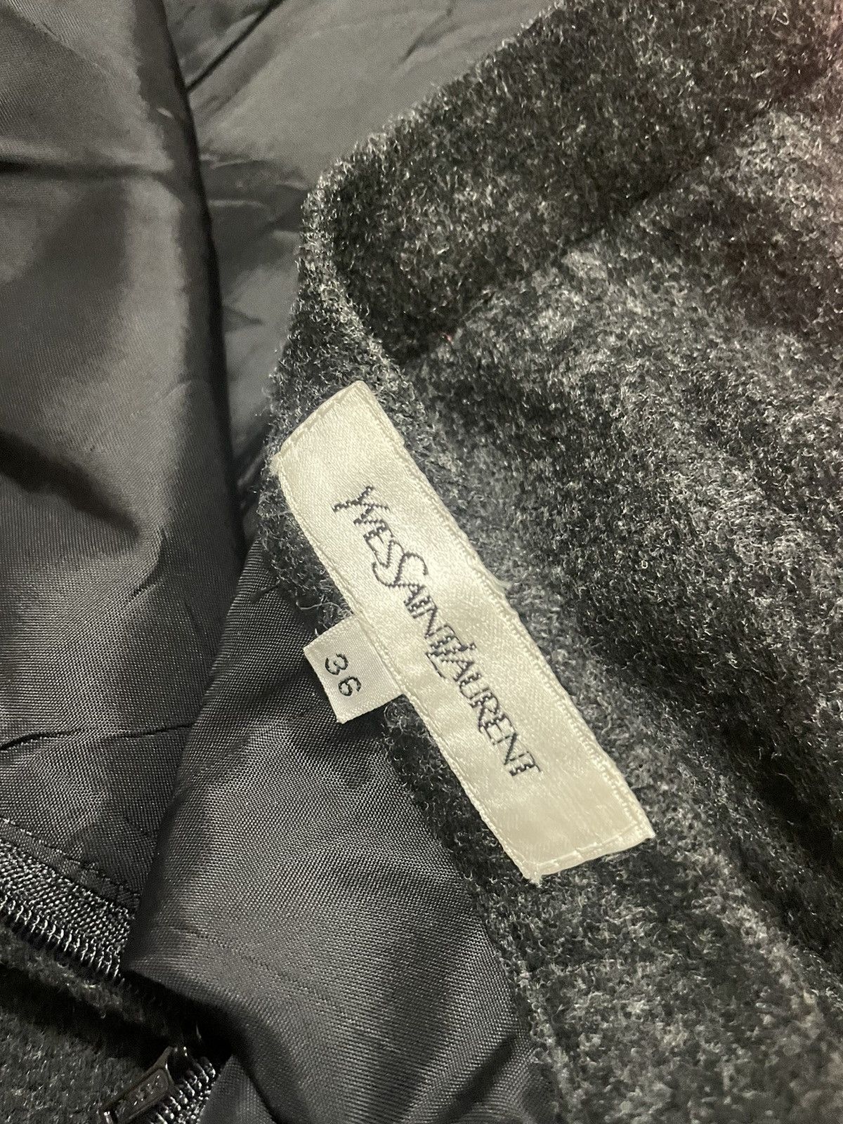 Vintage × Yves Saint Laurent Vintage Luxury YvesSaintLauren Wool Skirts Size 36" / US 14 / IT 50 - 4 Thumbnail
