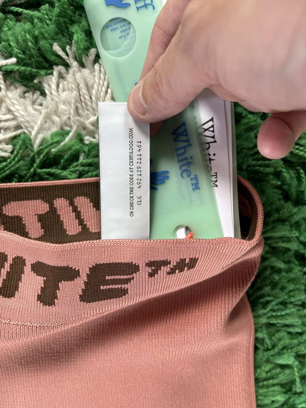 Off-White Off-White Nude Brown/Pink Women's Shorts Size 27" / US 4 / IT 40 - 5 Thumbnail