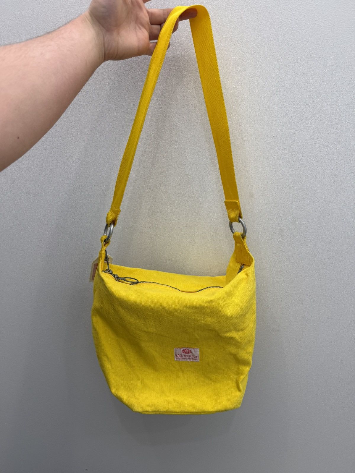 Japanese Brand Vintage BAG ‘n’ NOUN Yellow Cotton Japan Made Shoulder Bag Size ONE SIZE - 1 Thumbnail
