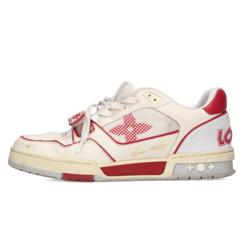 Louis Vuitton Louis Vuitton LV Sneakers White x Red Size 7 Size US 7 / EU 40 - 1 Thumbnail