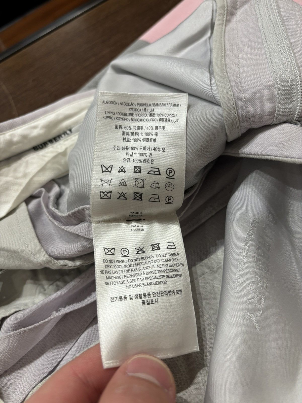 Burberry Burberry Men’s Light Pebble Grey Striped Skirt Pant Size US 31 - 6 Thumbnail