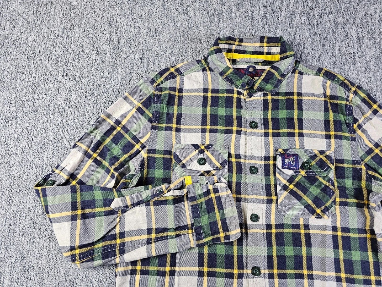 Superdry Superdry Lumberjack Twill Plaid Shirt Men M Navy Green Size US M / EU 48-50 / 2 - 2 Thumbnail