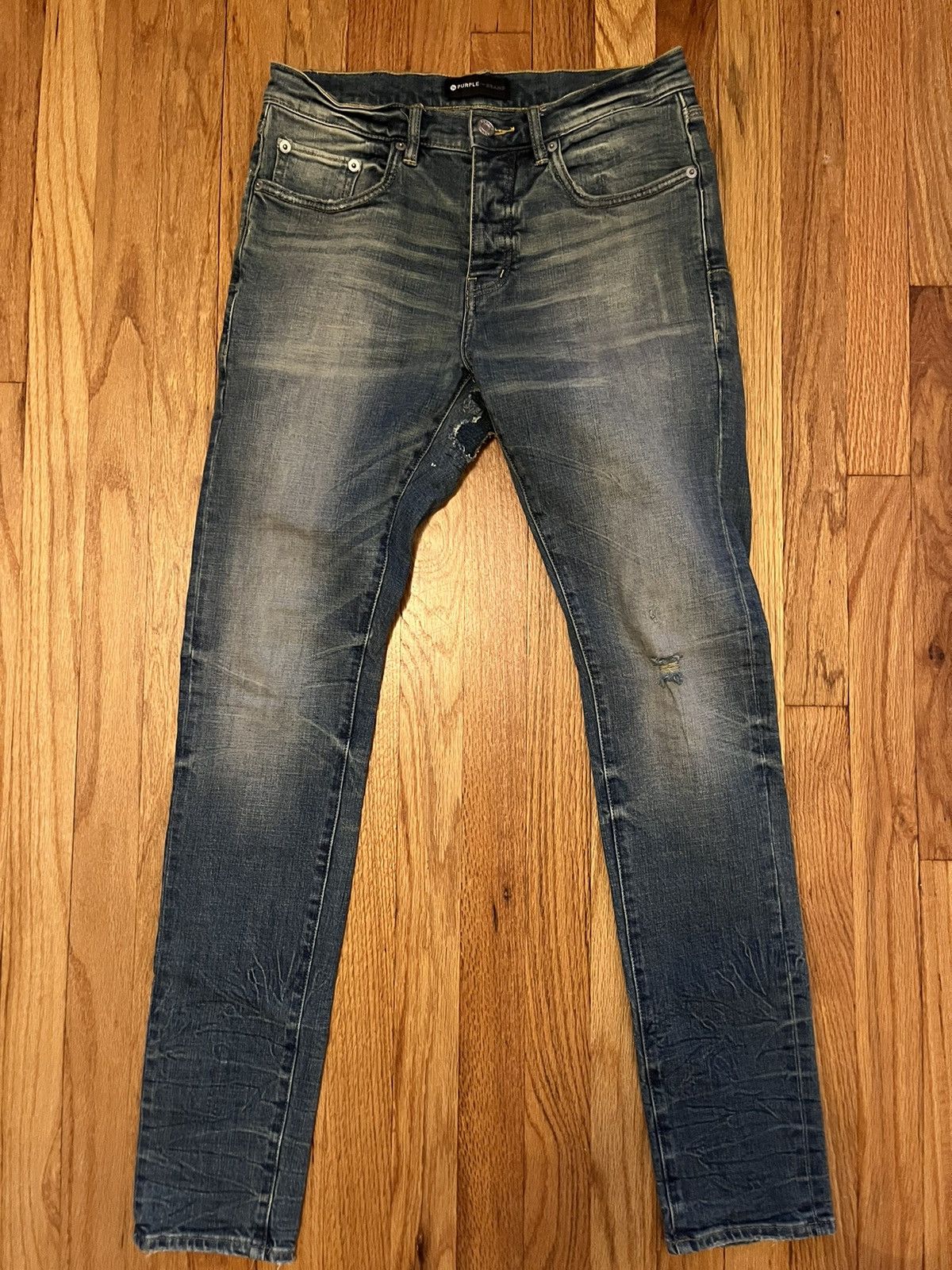 image of Purple Jeans Slim Fit Purple in Blue, Men's (Size 31)