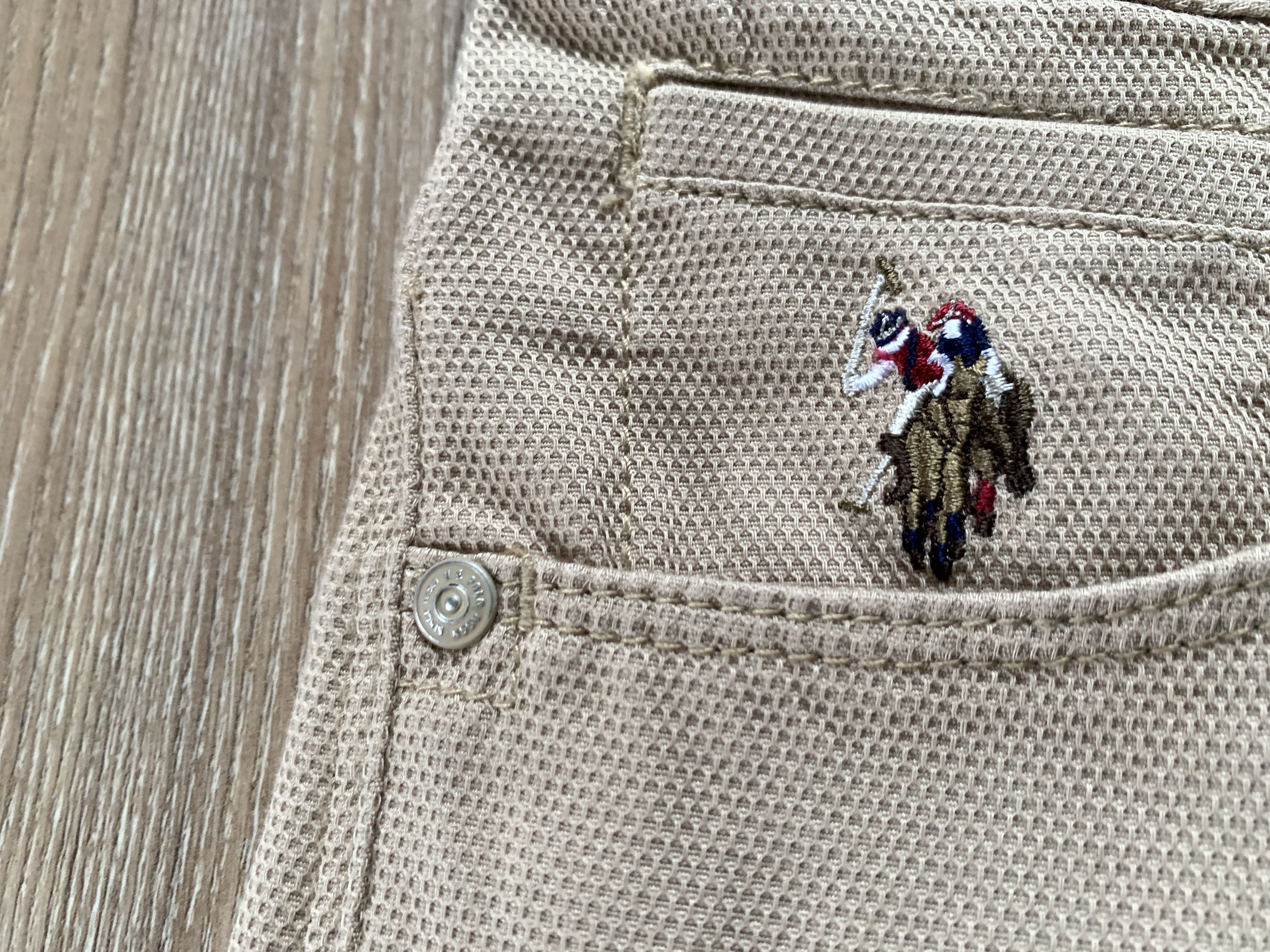 Designer × U.S. Polo Assn. U.S. Polo Assn Slim Beige Casual Pants Size US 34 / EU 50 - 6 Thumbnail