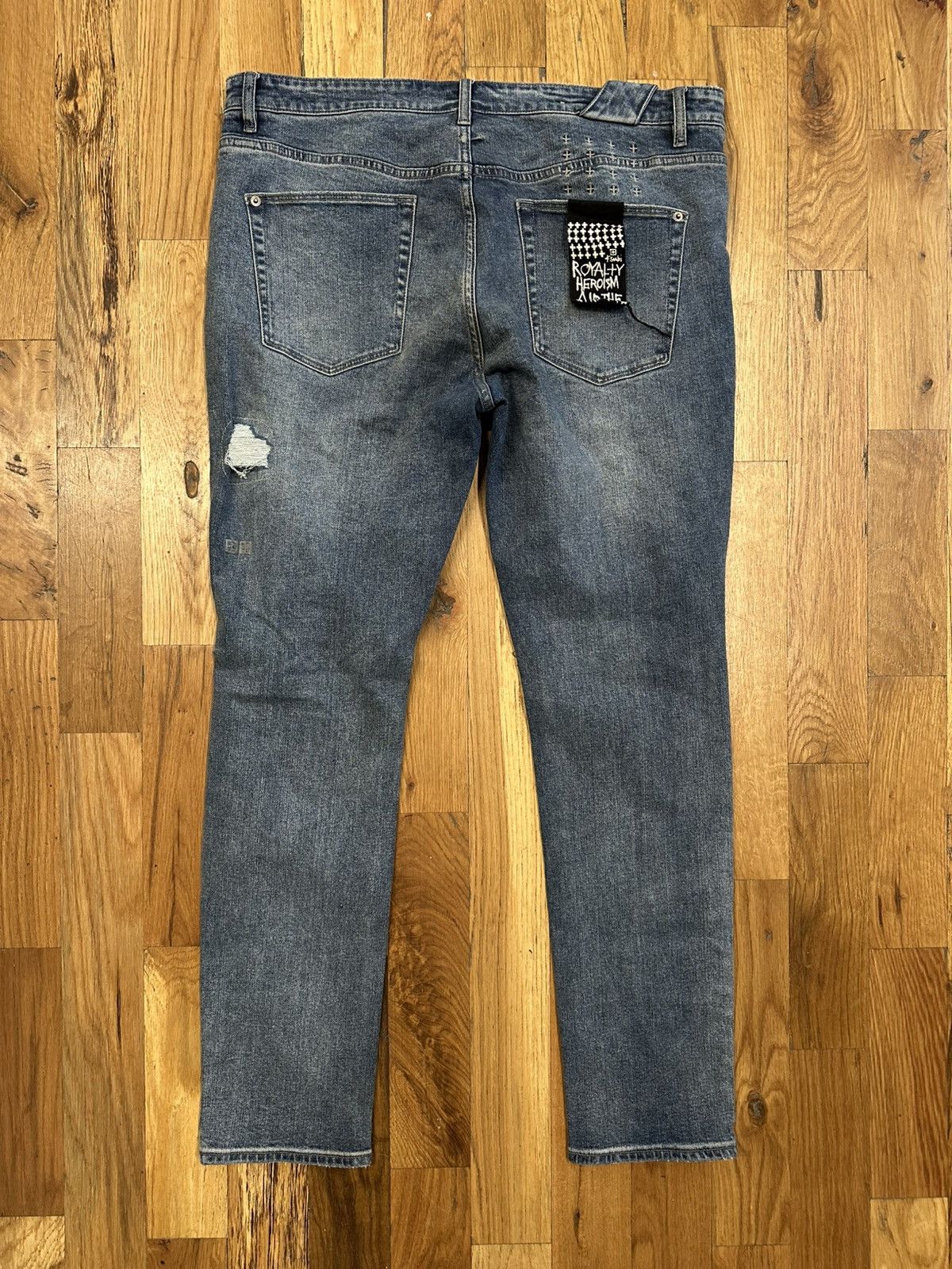 Ksubi Ksubi Knee Patched Dark Blue Denim Jeans Size 38 Size US 38 / EU 54 - 2 Thumbnail