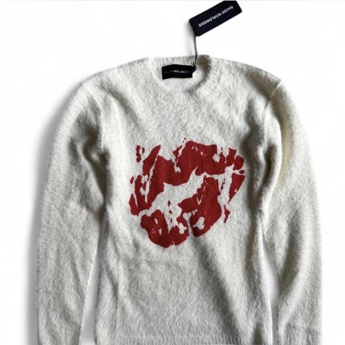 Racer Worldwide NWT RARE DEADSTOCK RACER WORLDWIDE “Kiss” Knit Sweater Top Size US S / EU 44-46 / 1 - 1 Thumbnail
