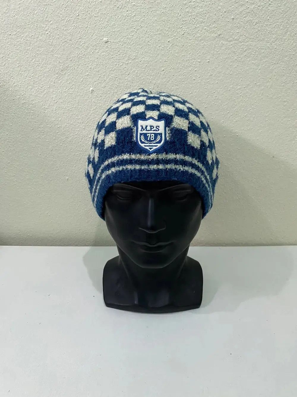 Japanese Brand × Vintage Vintage MPS Small Logo Plaid Tartan Beanie Hat Size ONE SIZE - 2 Thumbnail