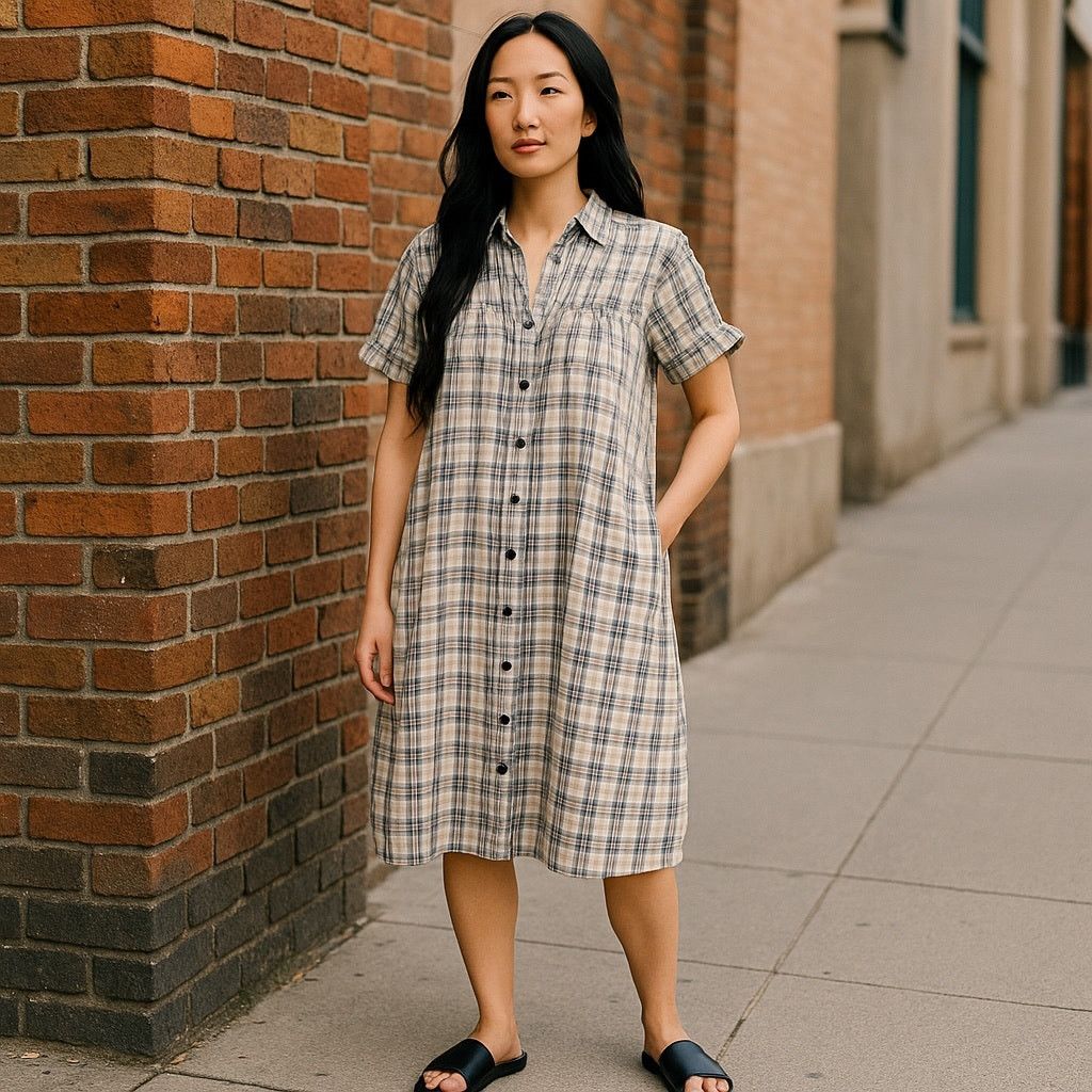 Other Blue and white plaid button up Dress Size S / US 4 / IT 40 - 1 Thumbnail