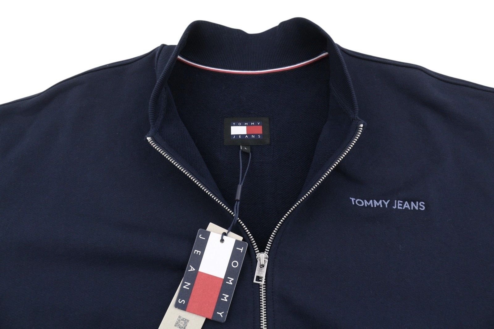Tommy Hilfiger L Dark Blue Bomber Neck Zip Sweatshirt 87396 Size US L / EU 52-54 / 3 - 5 Thumbnail