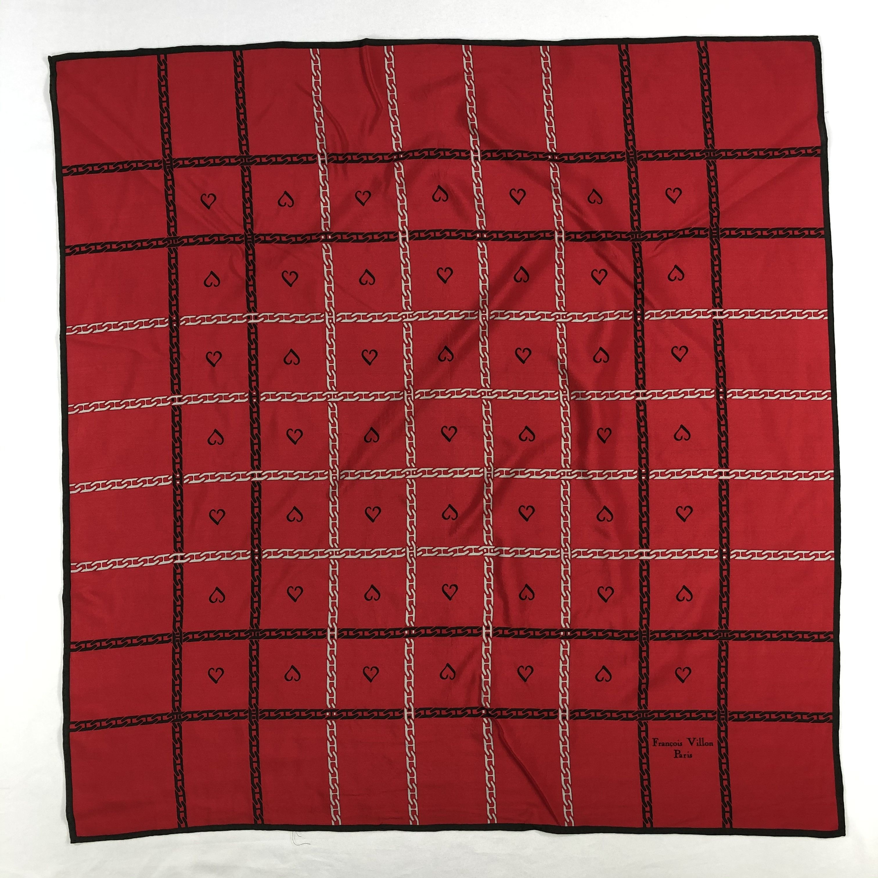 Vintage Vintage Francois Villon Silk Scarf Size ONE SIZE - 2 Thumbnail