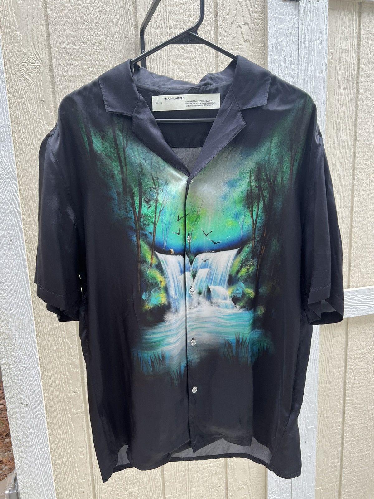 Off-White Off-White Waterfall Print Silk Button Down Size US S / EU 44-46 / 1 - 1 Thumbnail