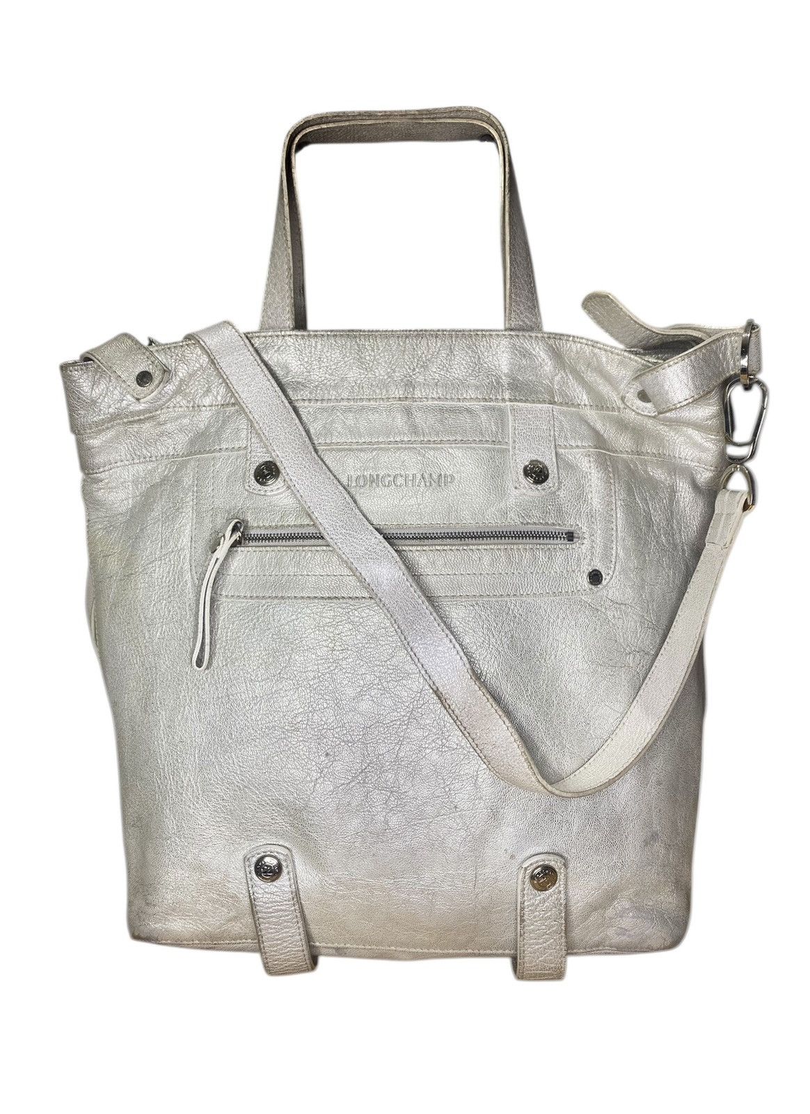 Longchamp Longchamp silver leather bag Size ONE SIZE - 10 Thumbnail