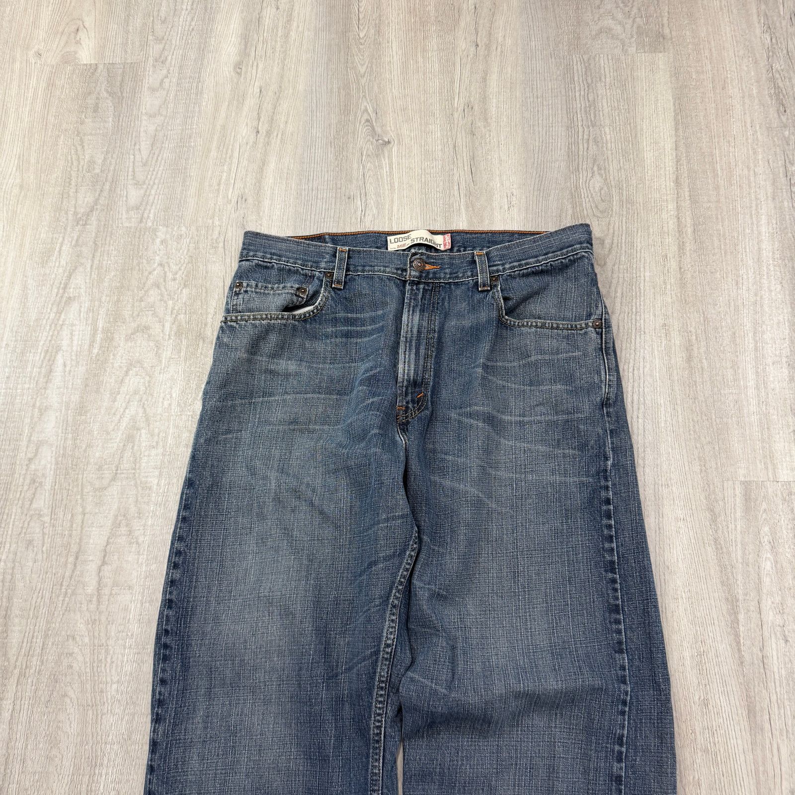Levi's Vintage Levis 569 Loose Straight Jeans Men's 36x34 Faded Size US 36 / EU 52 - 3 Thumbnail