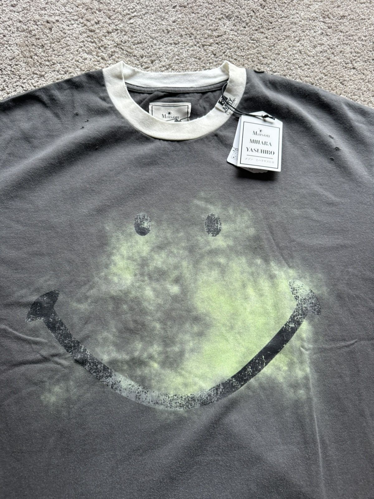 Maison MIHARA YASUHIRO Maison Mihara Yasuhiro smile acid wash MMY smiley t shirt 48 Size US M / EU 48-50 / 2 - 6 Thumbnail