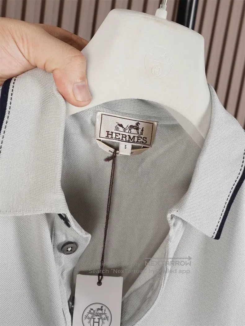 Hermes Hermes Men's Light Bean Color Short Sleeve Polo Shirt Size US S / EU 44-46 / 1 - 3 Thumbnail