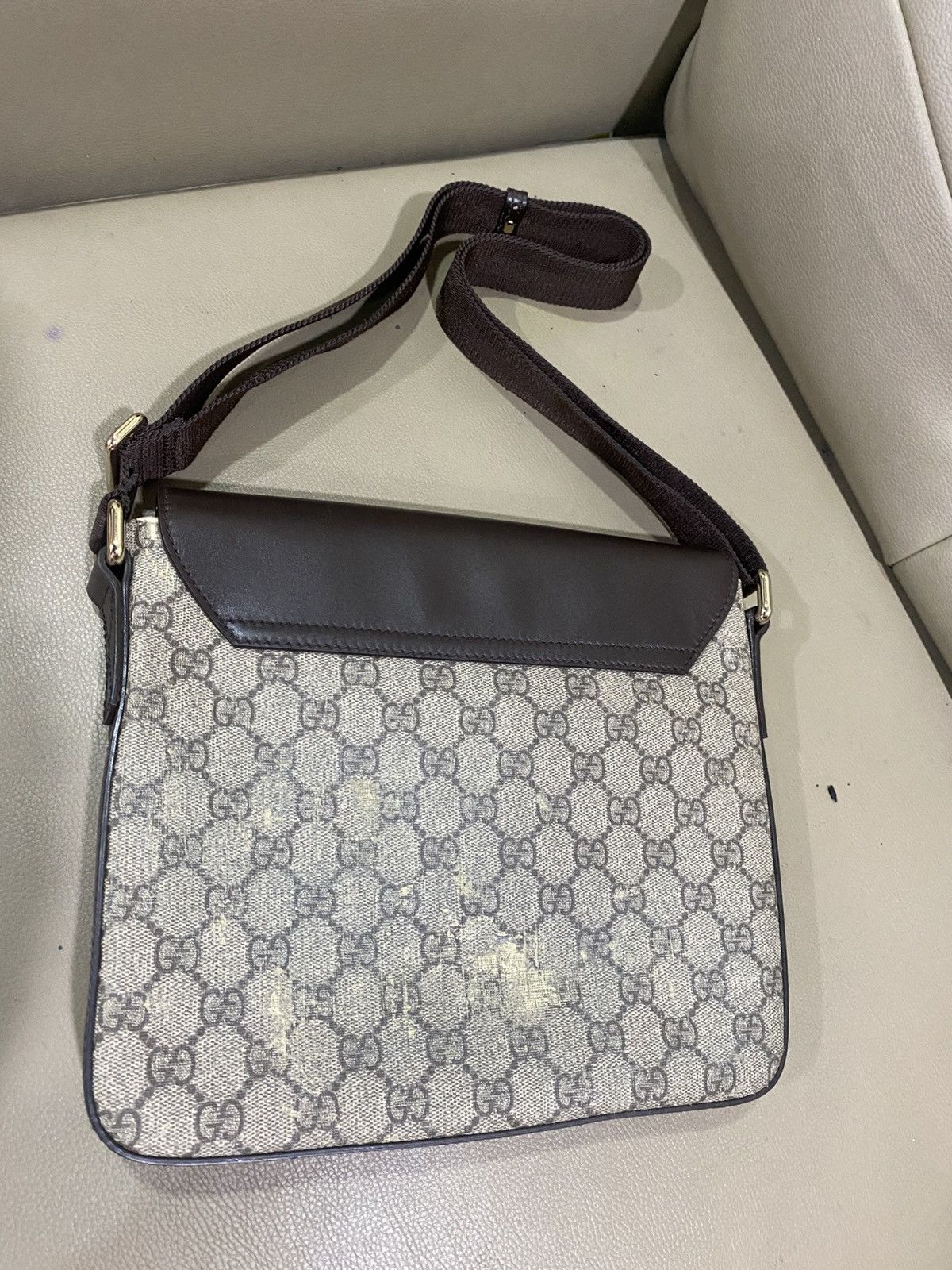 Gucci Authentic Gucci GG Supreme Flap Messenger Bag Size ONE SIZE - 24 Thumbnail