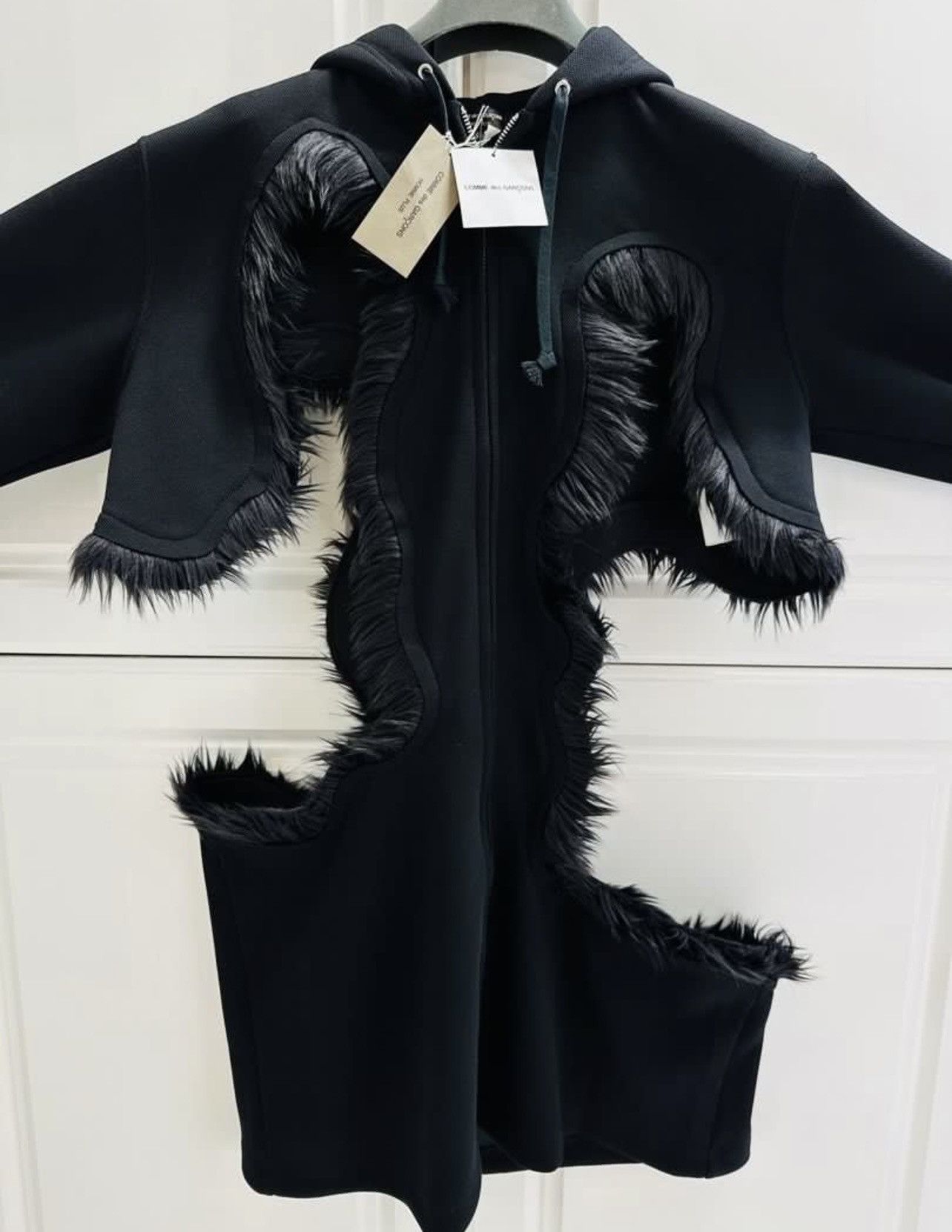 Comme des Garcons × Comme des Garcons Homme Plus comme des garçons Homme plus fur cut out hoodie runway Size 48R - 6 Thumbnail