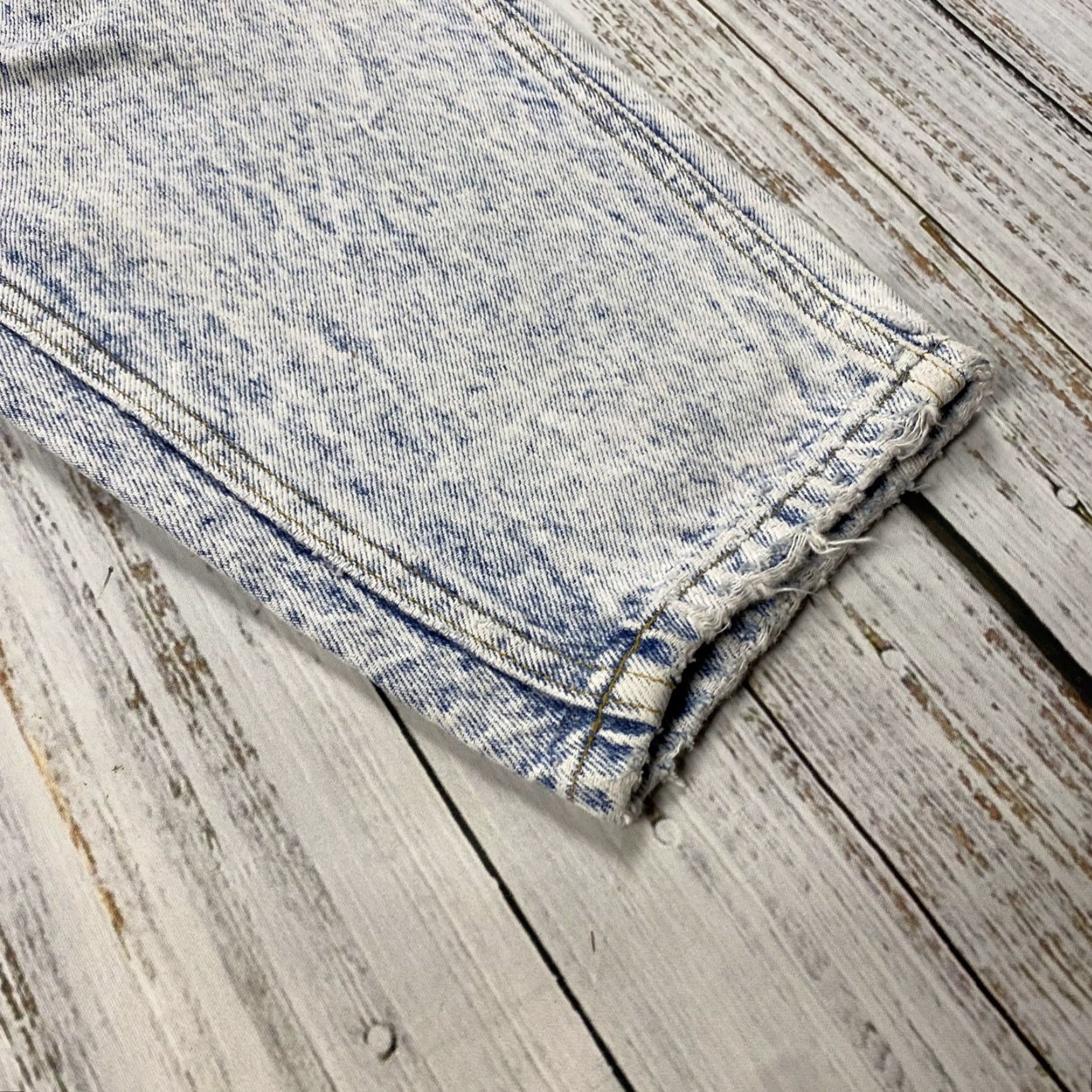 Lee VINTAGE 80s 90s LEE RIDERS MOM JEANS Womens 14 30L Blue Acid Wash Distressed Classic 5-Pocket Size 36" / US 14 / IT 50 - 7 Thumbnail