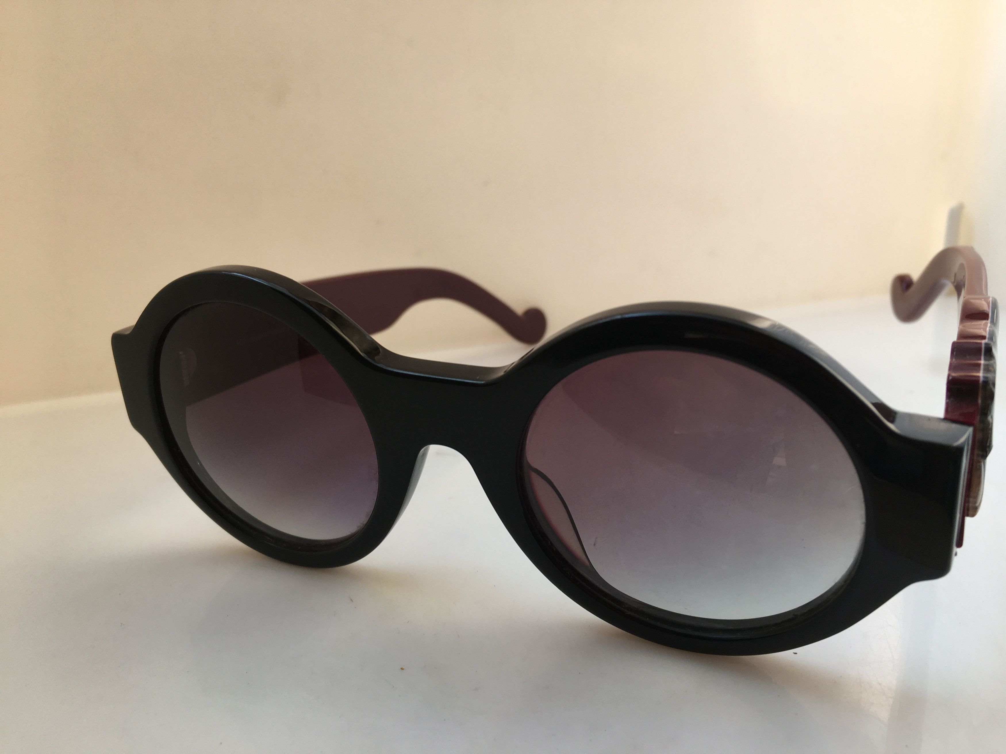 Other Handmade Chunky Acetate Round Sunglasses AVANT GARDE France Size ONE SIZE - 3 Thumbnail