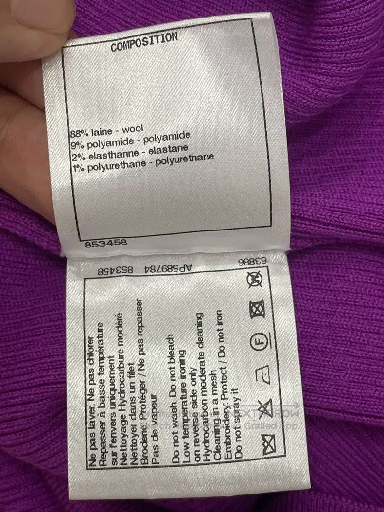 Chanel Chanel Purple double C wool knitted long sleeves Size XS / US 0-2 / IT 36-38 - 6 Thumbnail